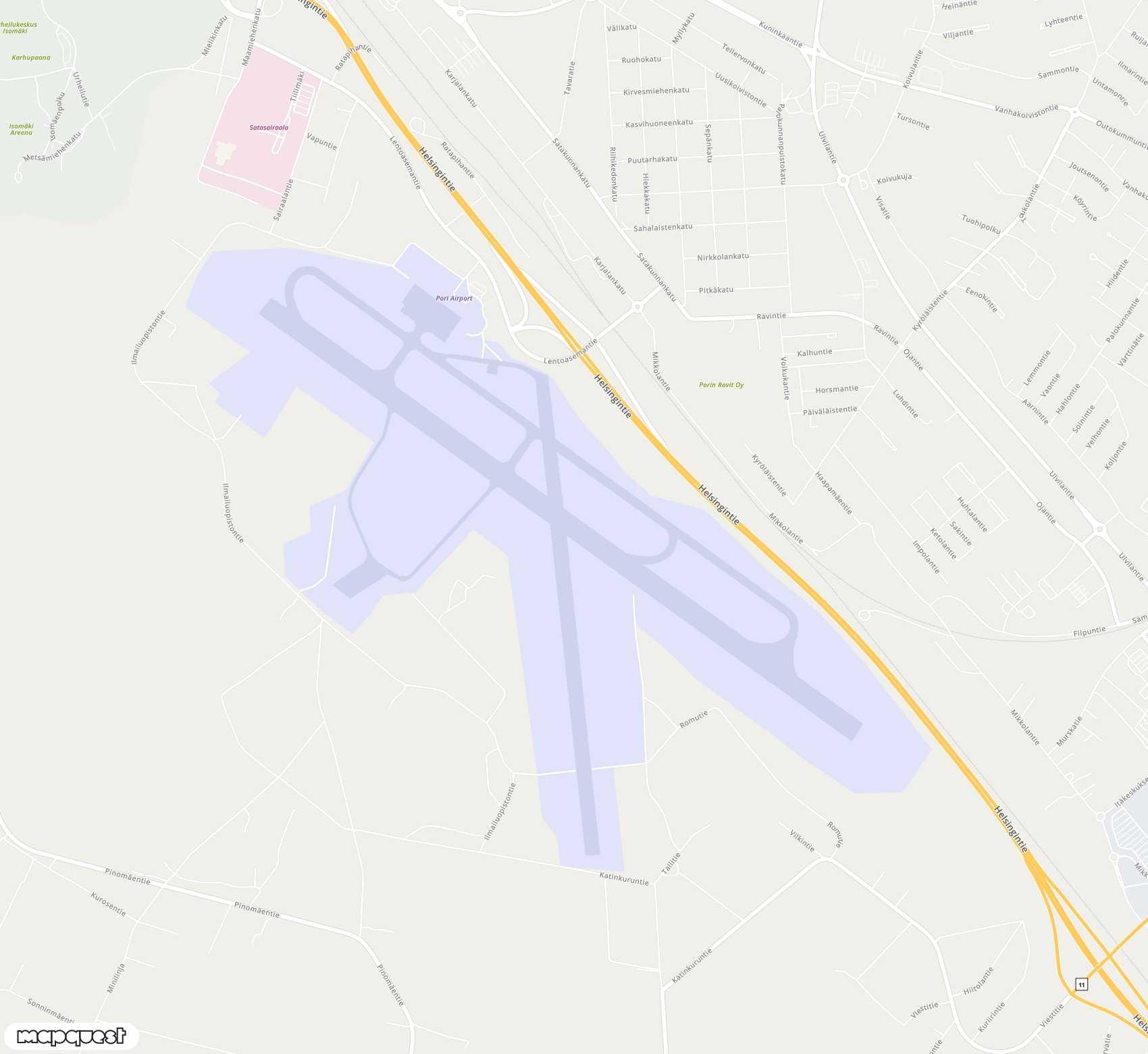 Carte de Pori <span>airport (POR)</span>