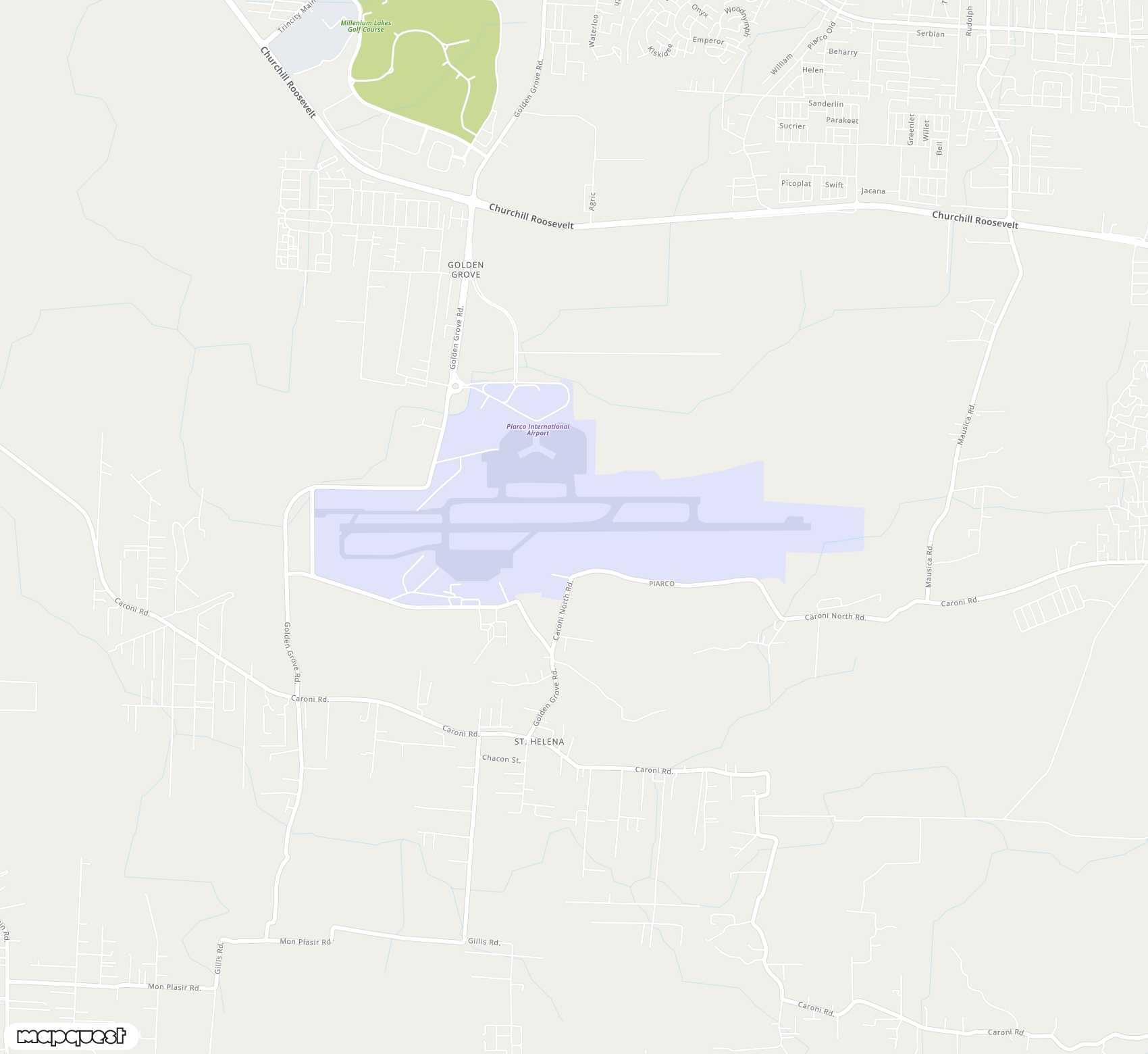 Carte de Piarco <span>airport (POS)</span>