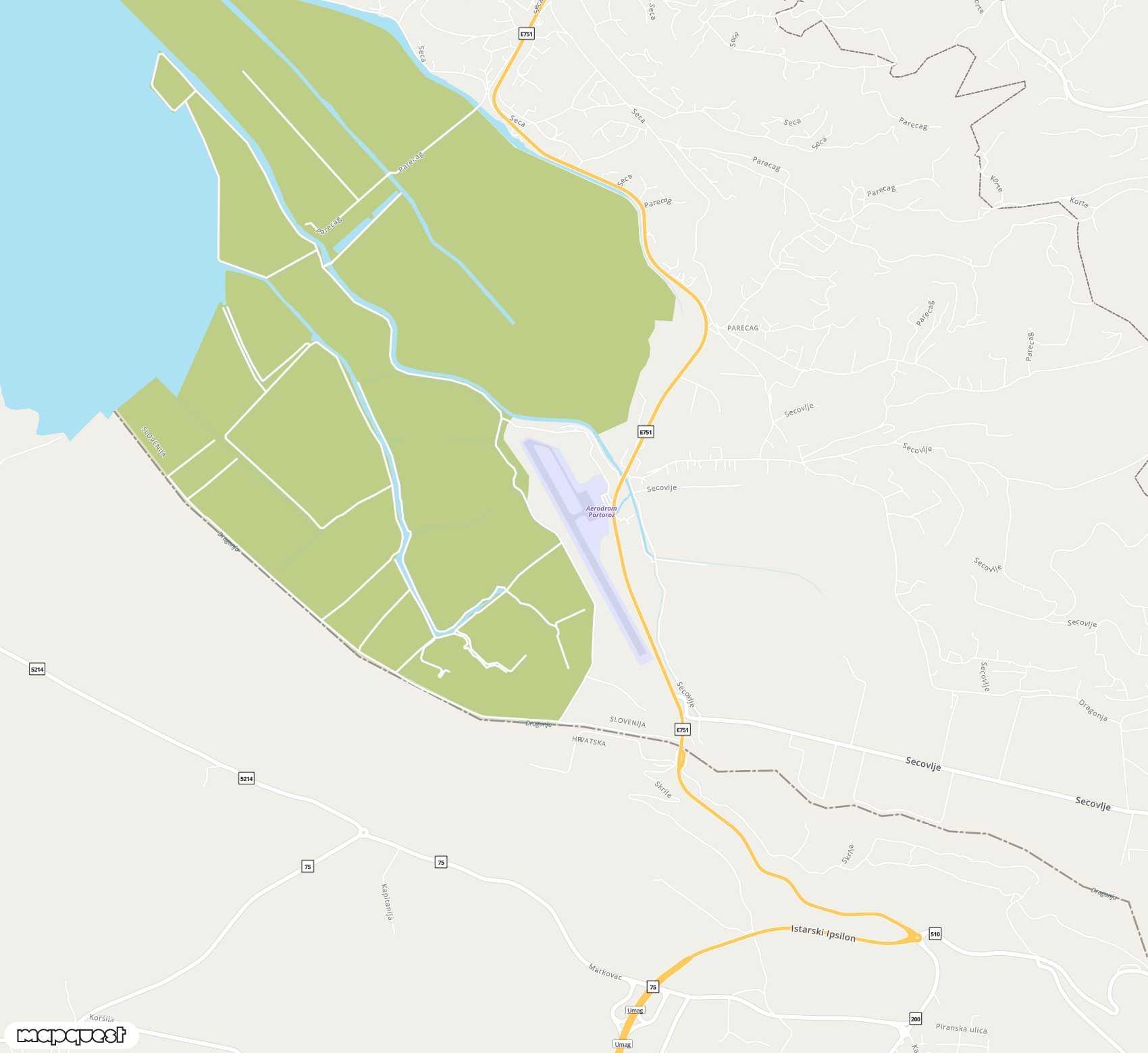 Carte de Portoro <span>airport (POW)</span>