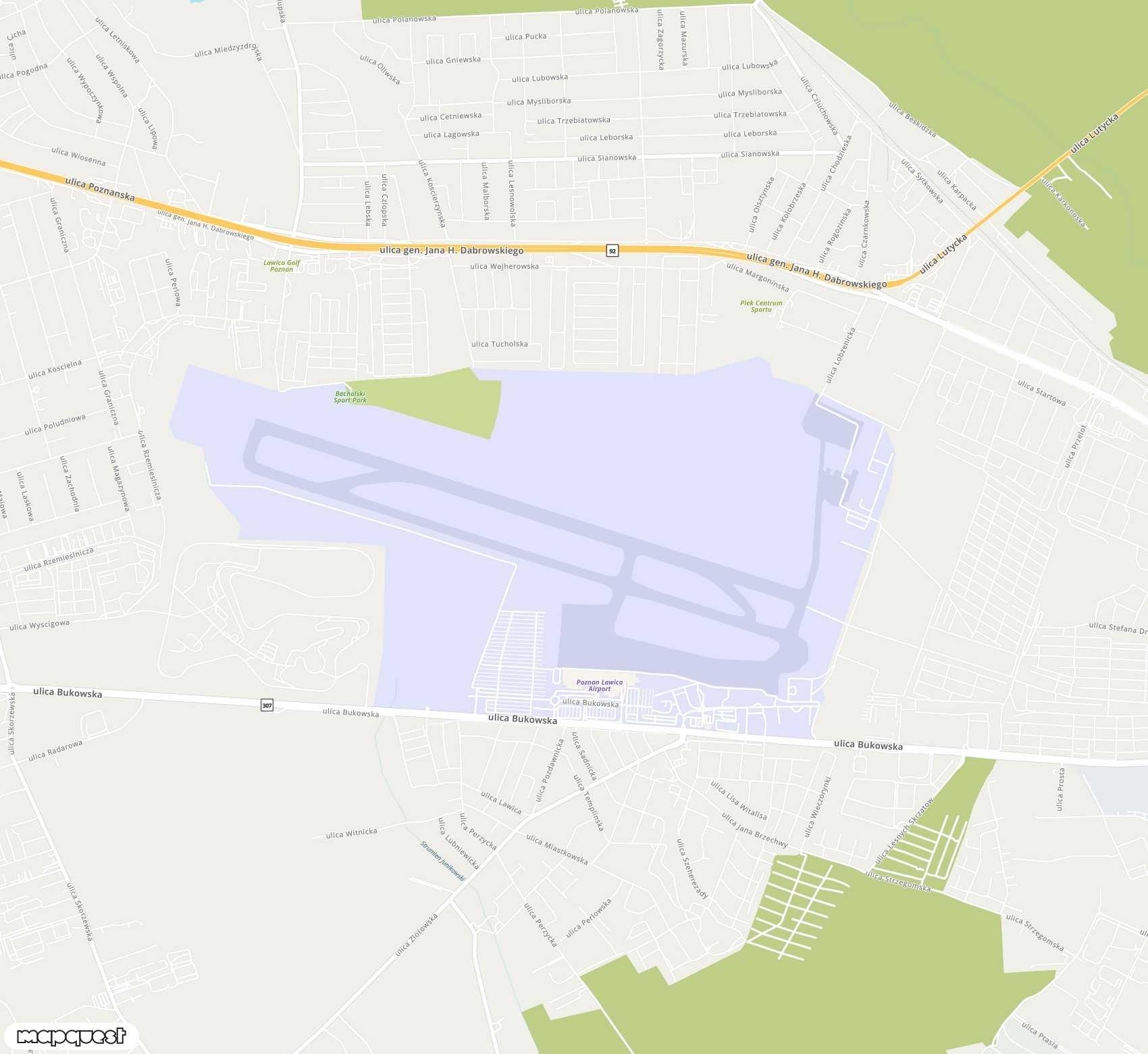 Carte de Pozna?-?awica <span>airport (POZ)</span>