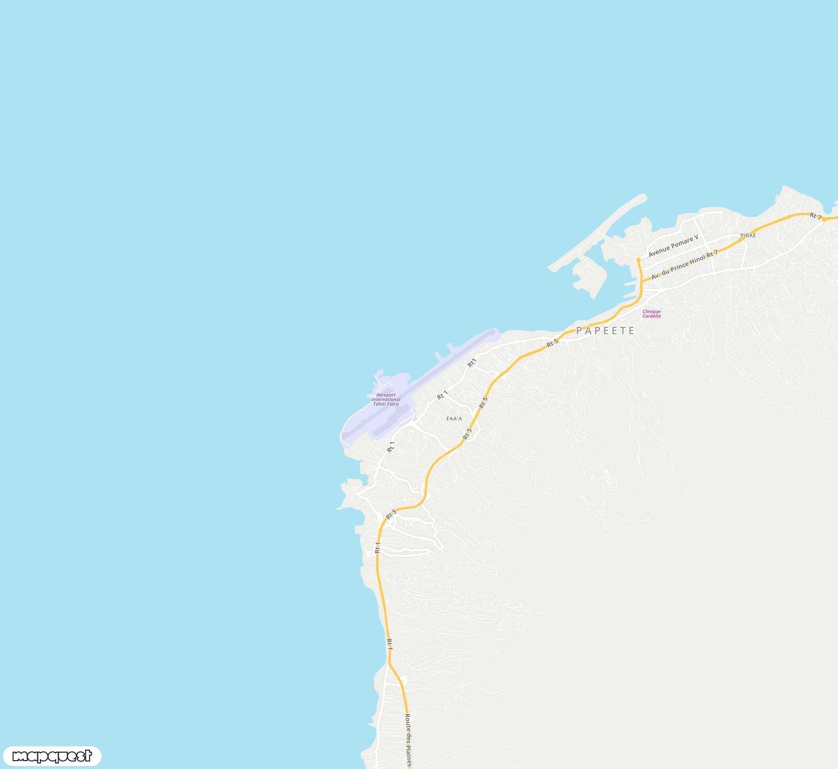 Carte de Faa'a <span>international airport (PPT)</span>