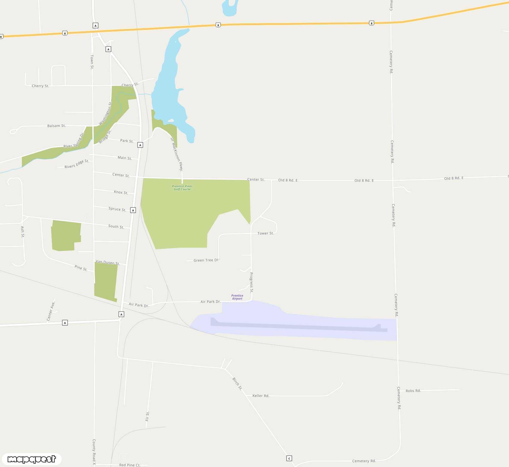 Carte de <span>Aérodrome de </span>Prentice<span>(PRW)</span>