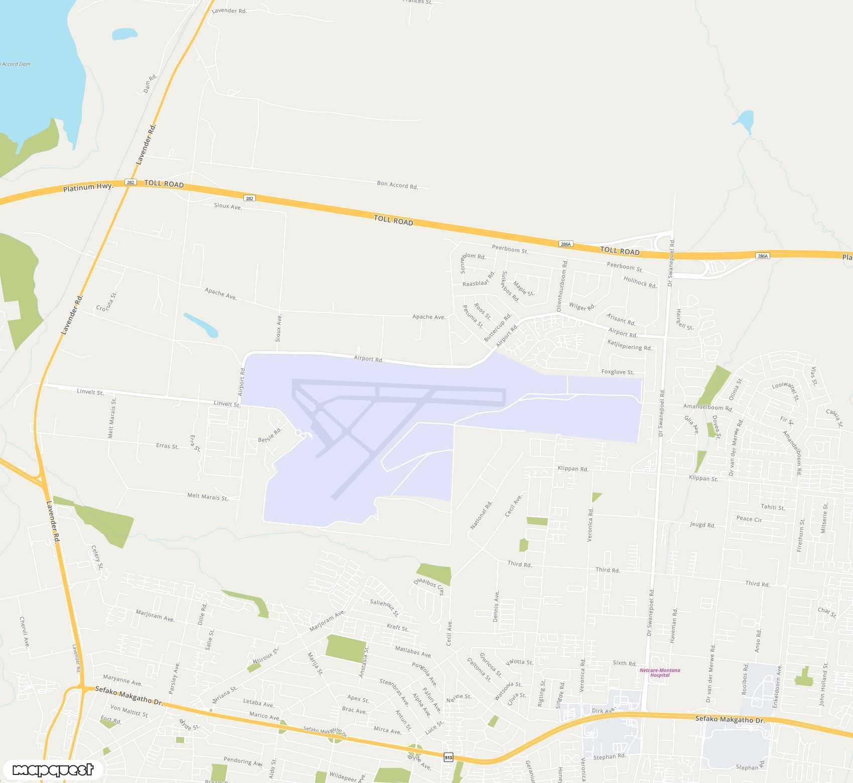 Carte de Wonderboom <span>airport (PRY)</span>