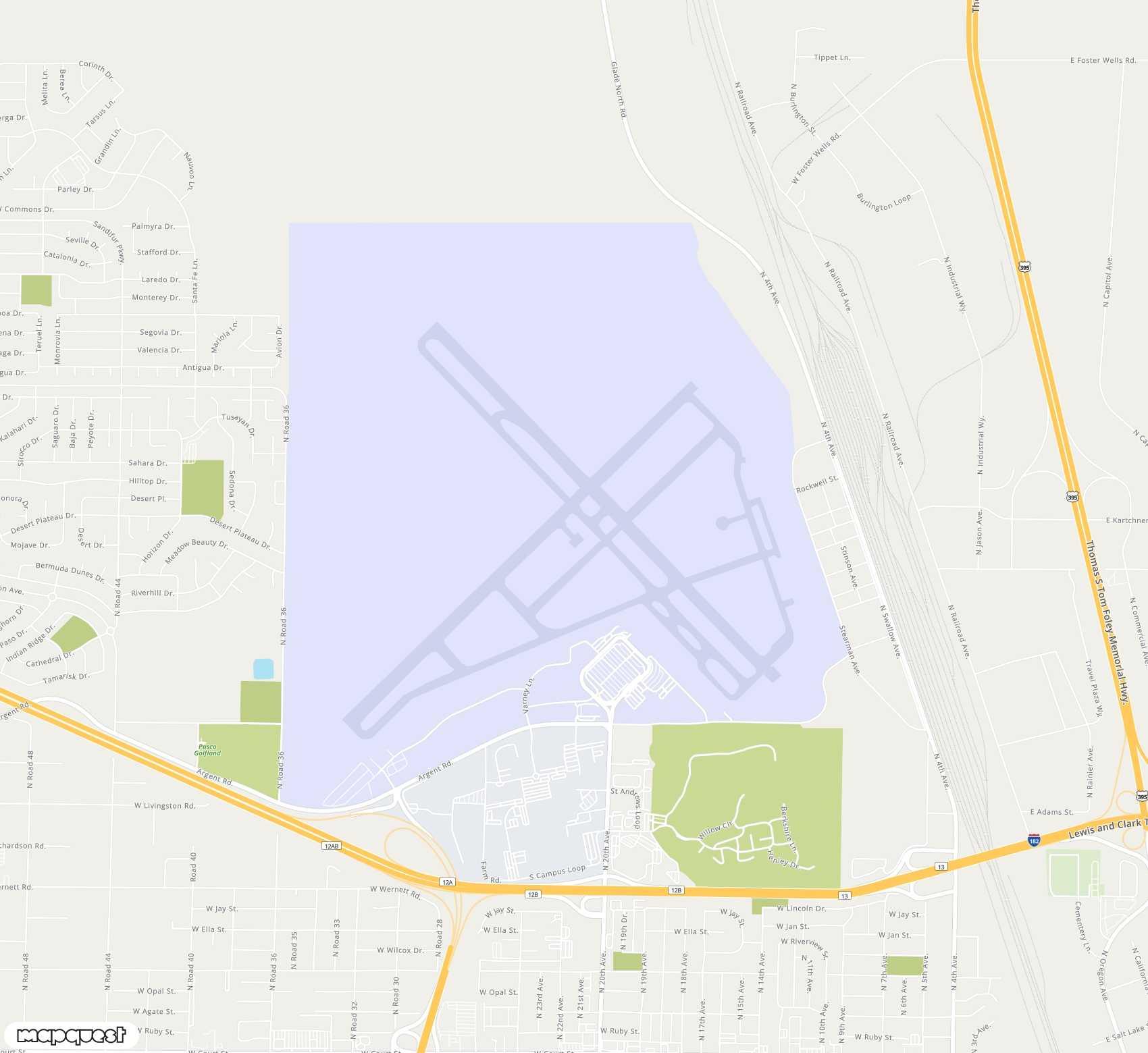 Carte de Tri Cities <span>airport (PSC)</span>
