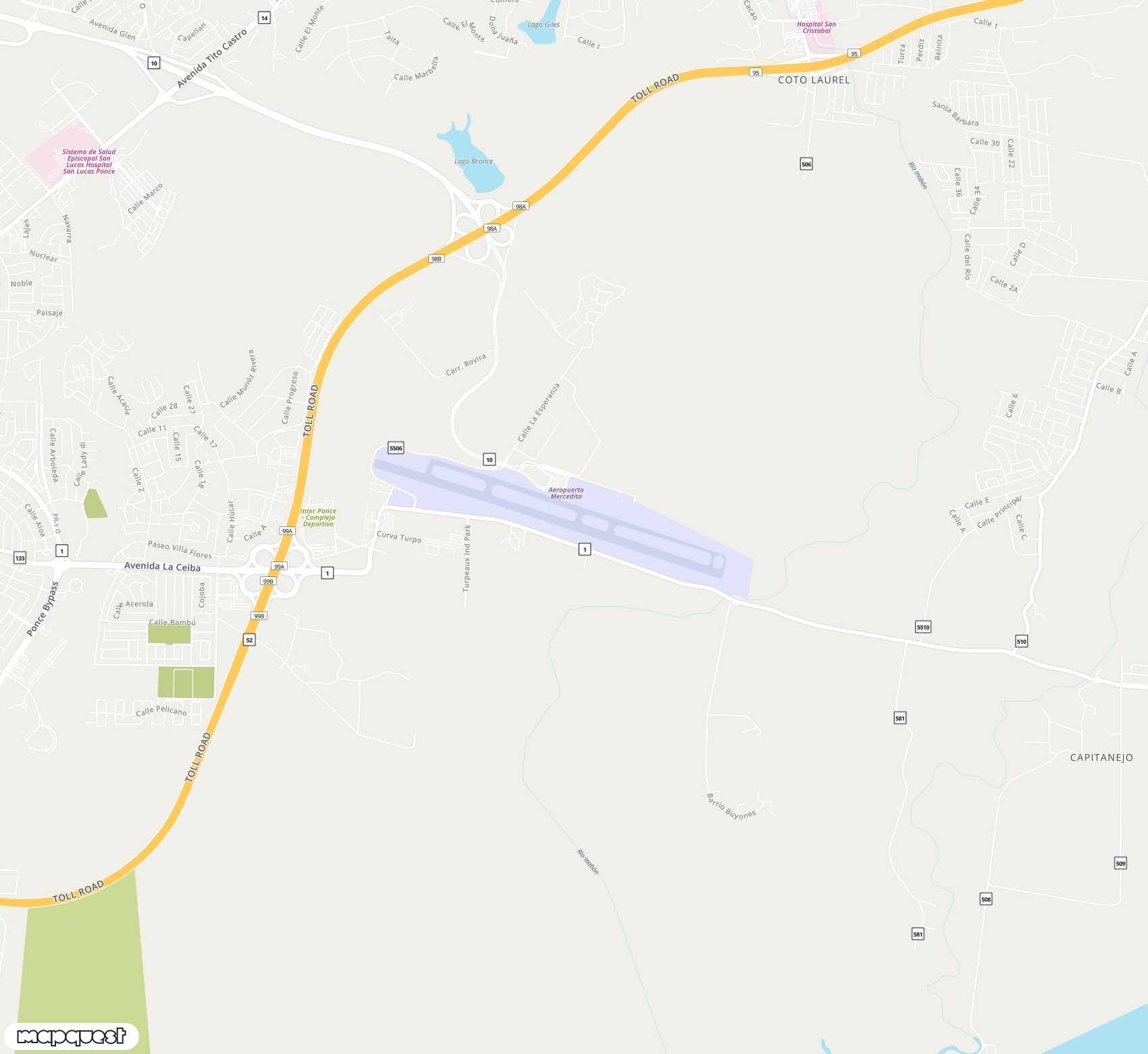 Carte de Mercedita <span>airport (PSE)</span>