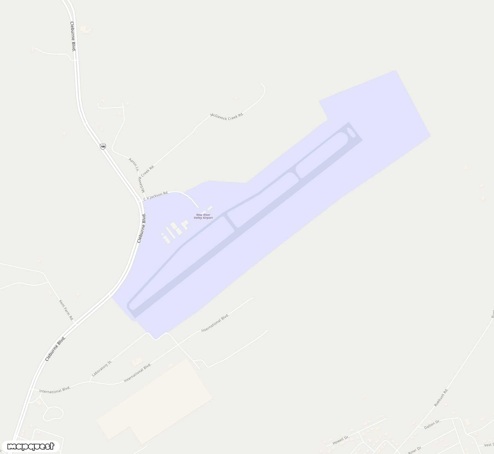 Carte de <span>Aérodrome de </span>New River Valley<span>(PSK)</span>