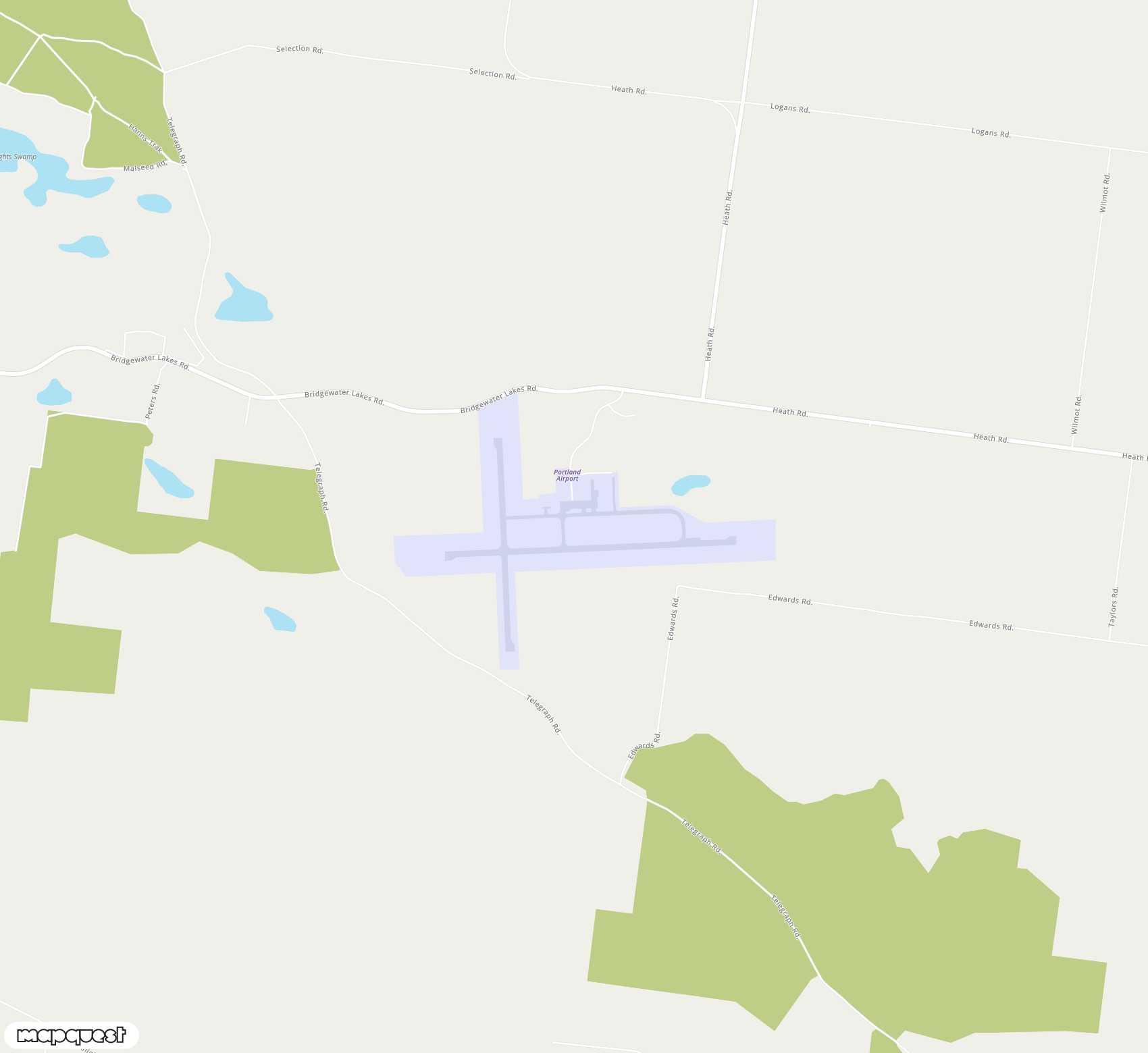 Carte de Portland <span>airport (PTJ)</span>