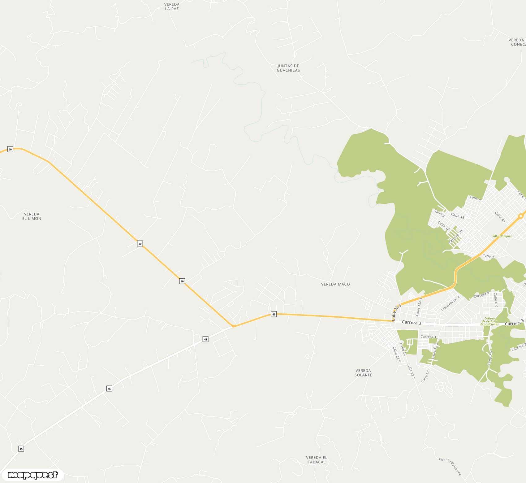 Carte de <span>Aéroport de </span>Pitalito<span>(PTX)</span>