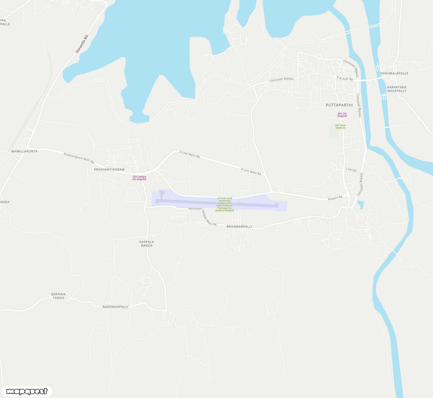 Carte de Sri Sathya Sai <span>airport (PUT)</span>