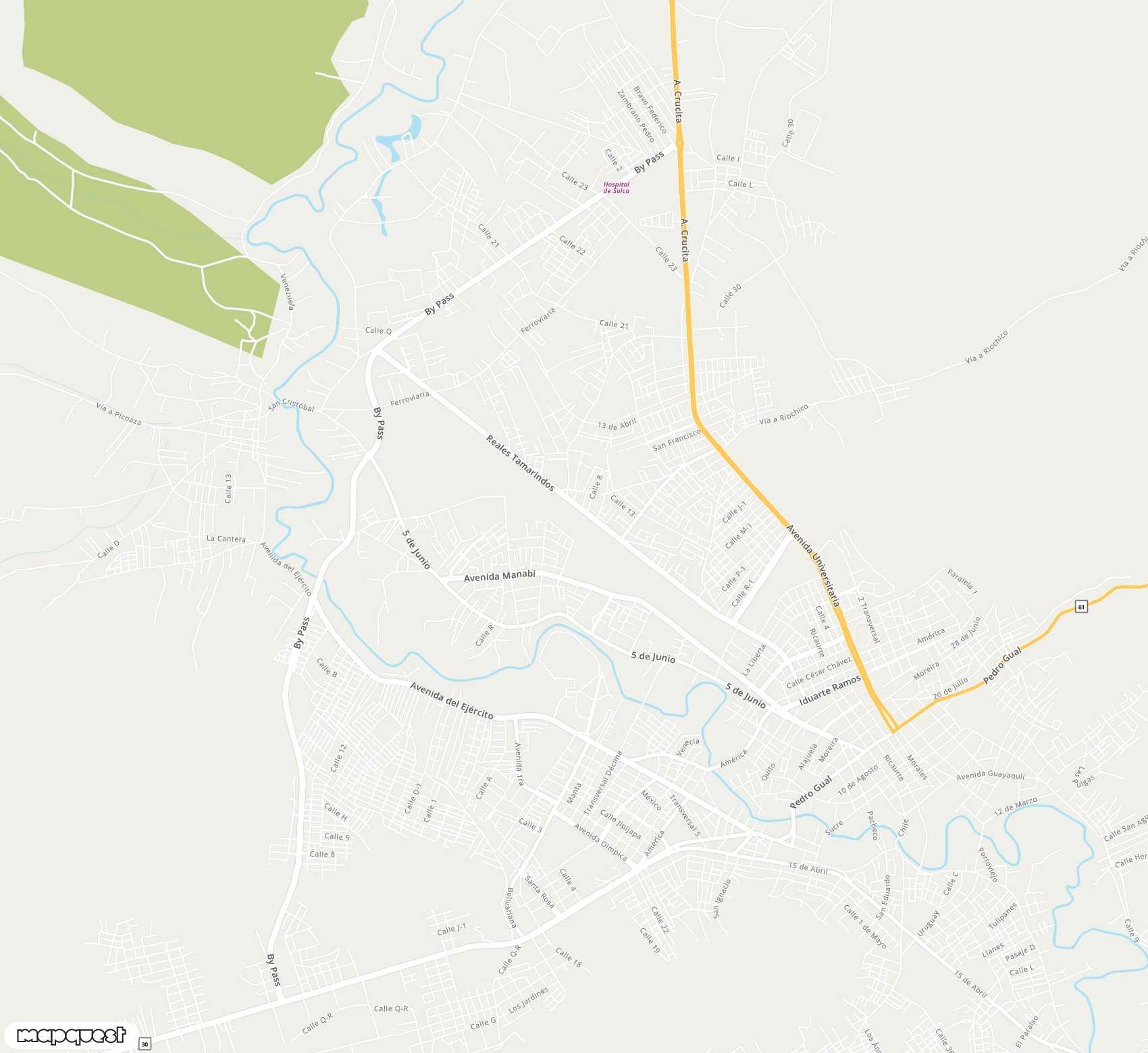 Carte de <span>Aéroport de </span>Reales Tamarindos<span>(PVO)</span>