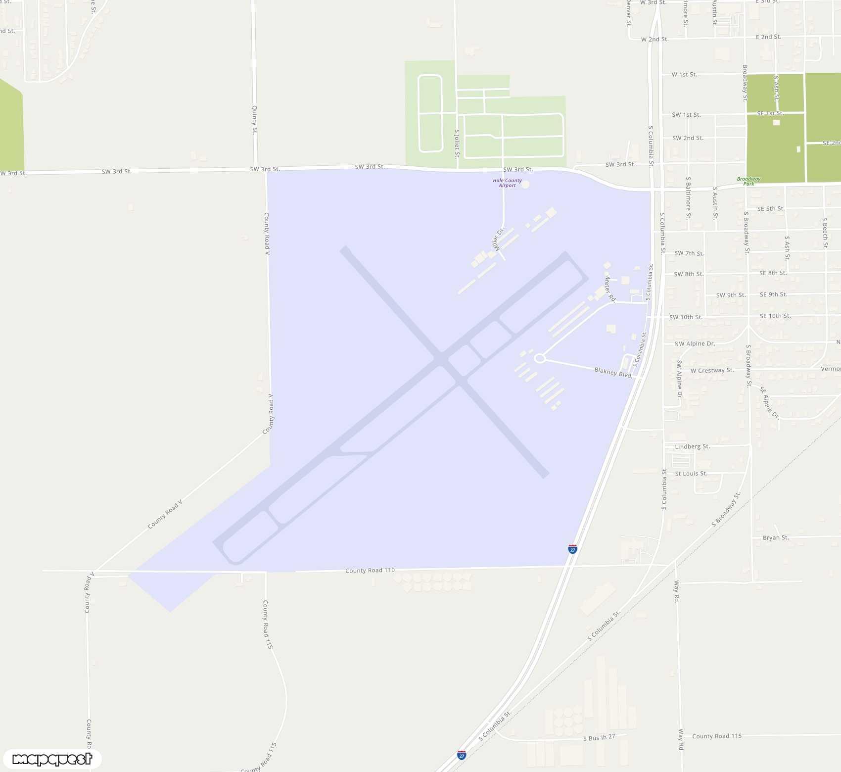 Carte de <span>Aérodrome de </span>Hale County<span>(PVW)</span>