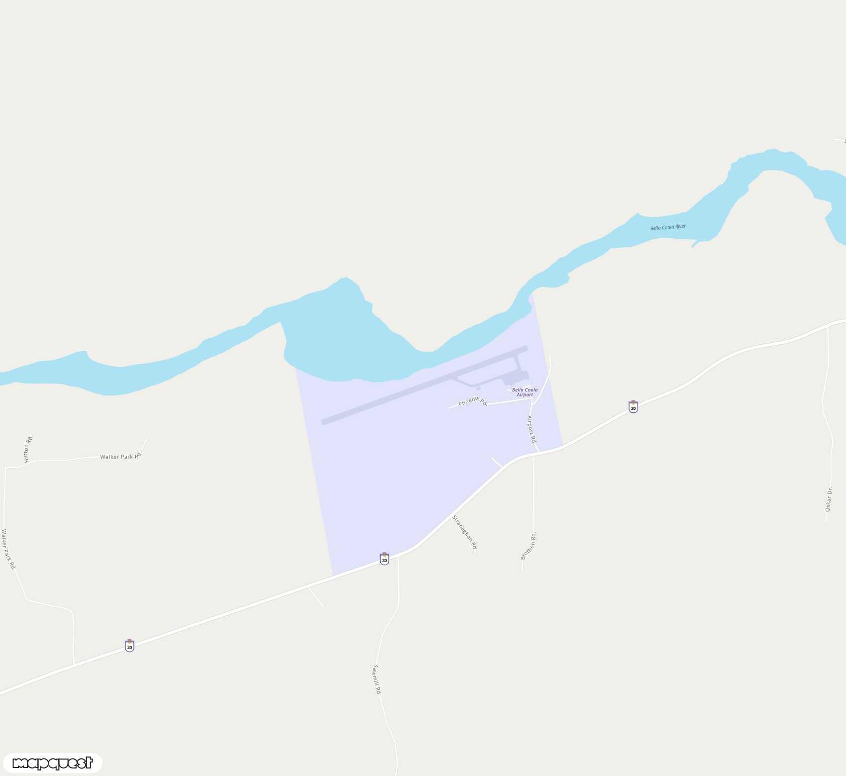 Carte de <span>Aéroport de </span>Bella Coola<span>(QBC)</span>