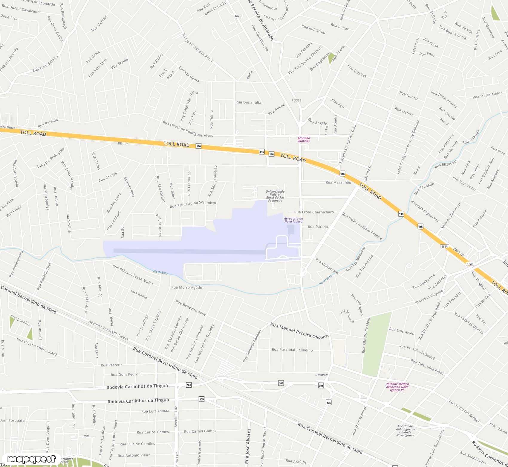 Carte de <span>Aérodrome de </span>Aeroclube<span>(QNV)</span>