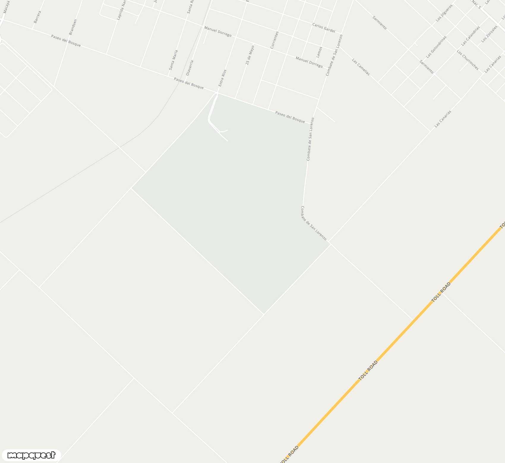 Carte de <span>Aérodrome de </span>Bragado<span>(QRF)</span>