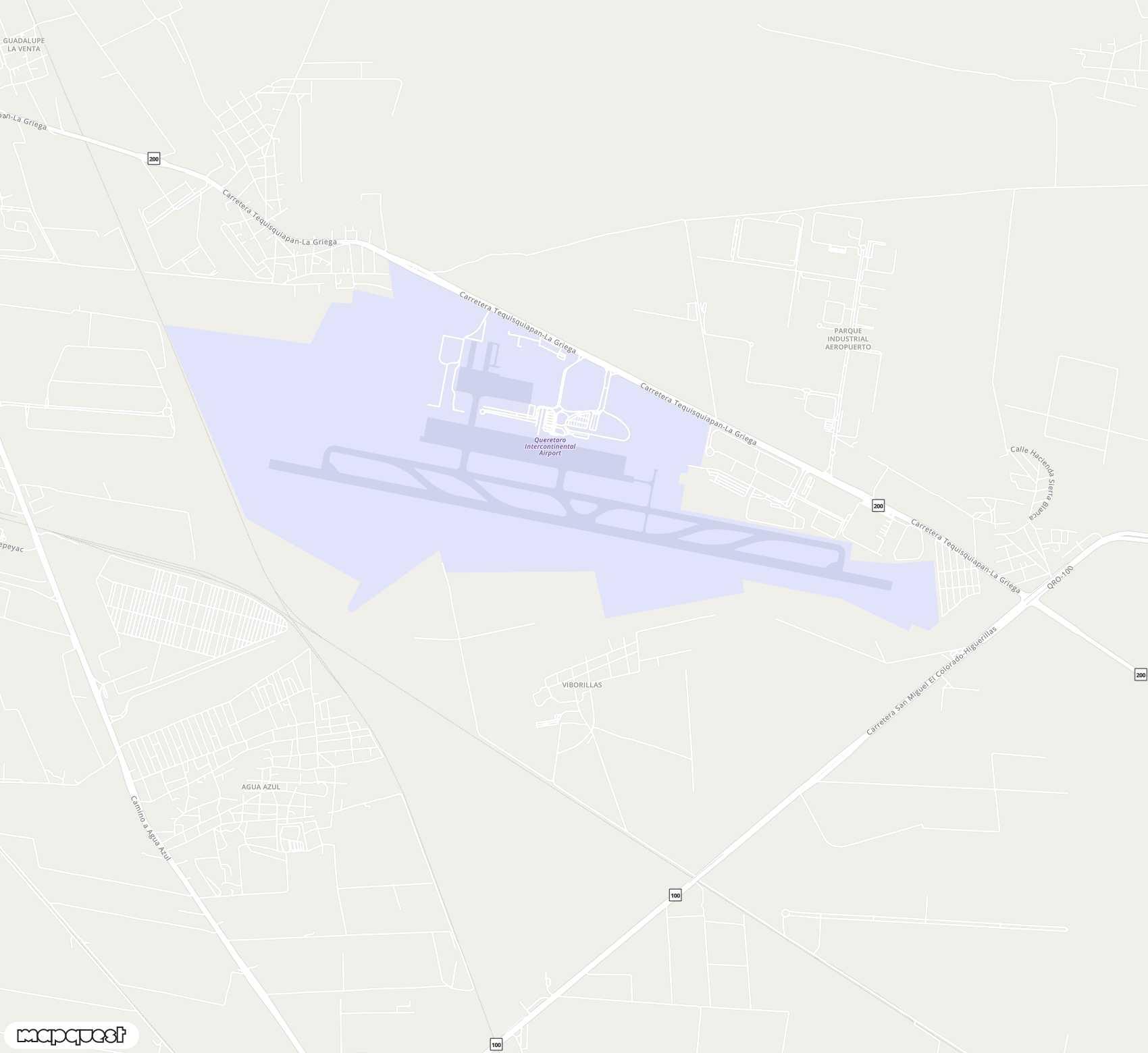 Carte de Querétaro Intercontinental <span>airport (QRO)</span>