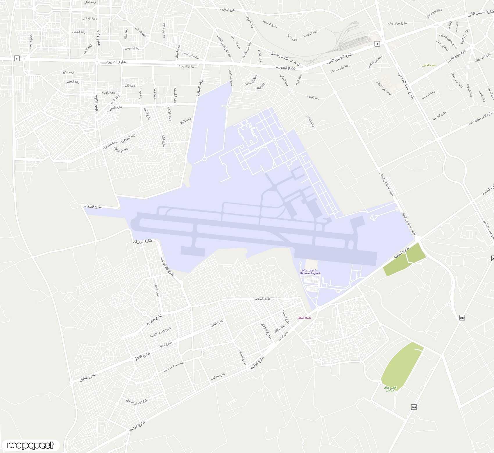 Carte de Menara <span>airport (RAK)</span>