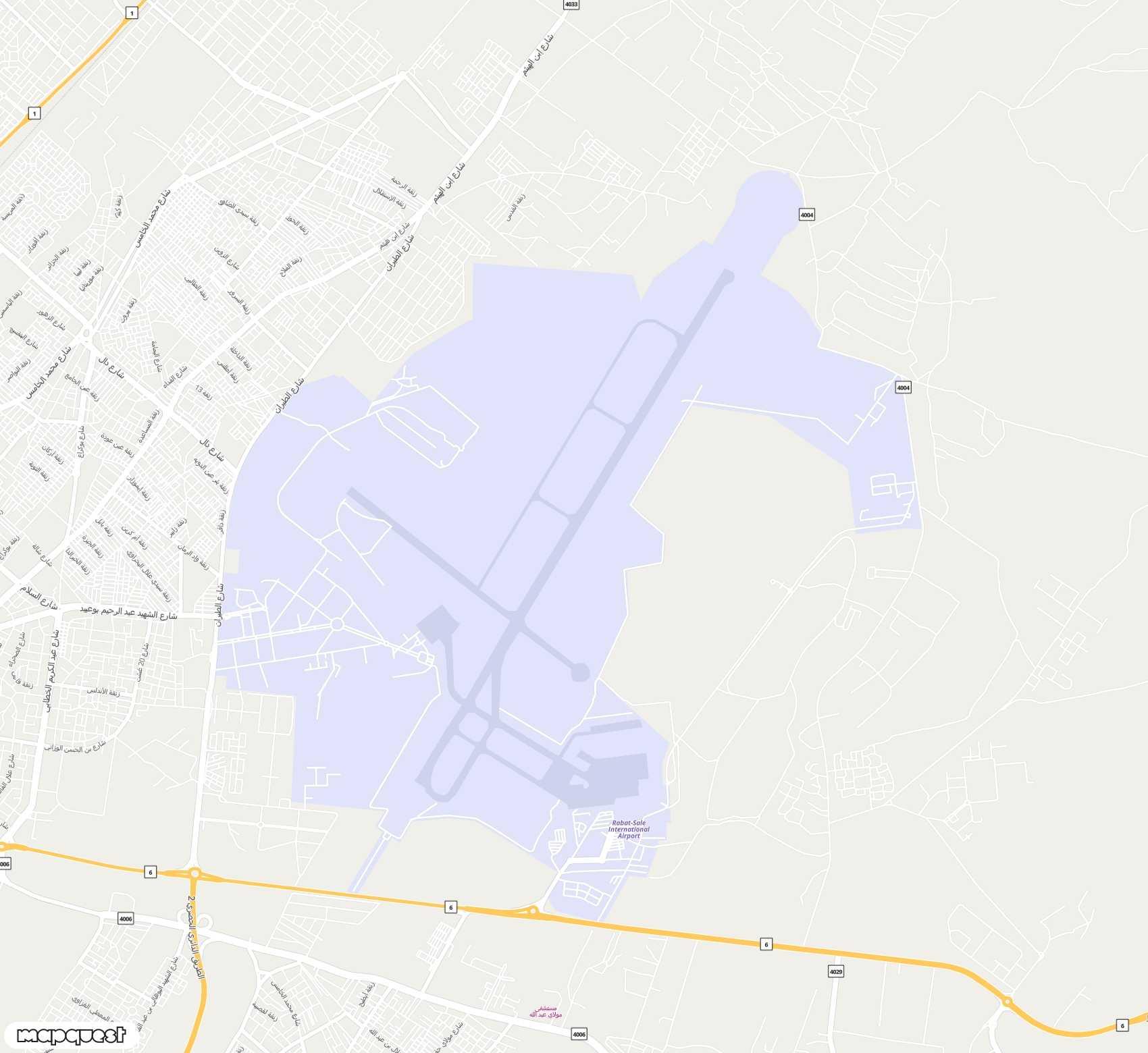 Carte de Rabat-Salé <span>airport (RBA)</span>