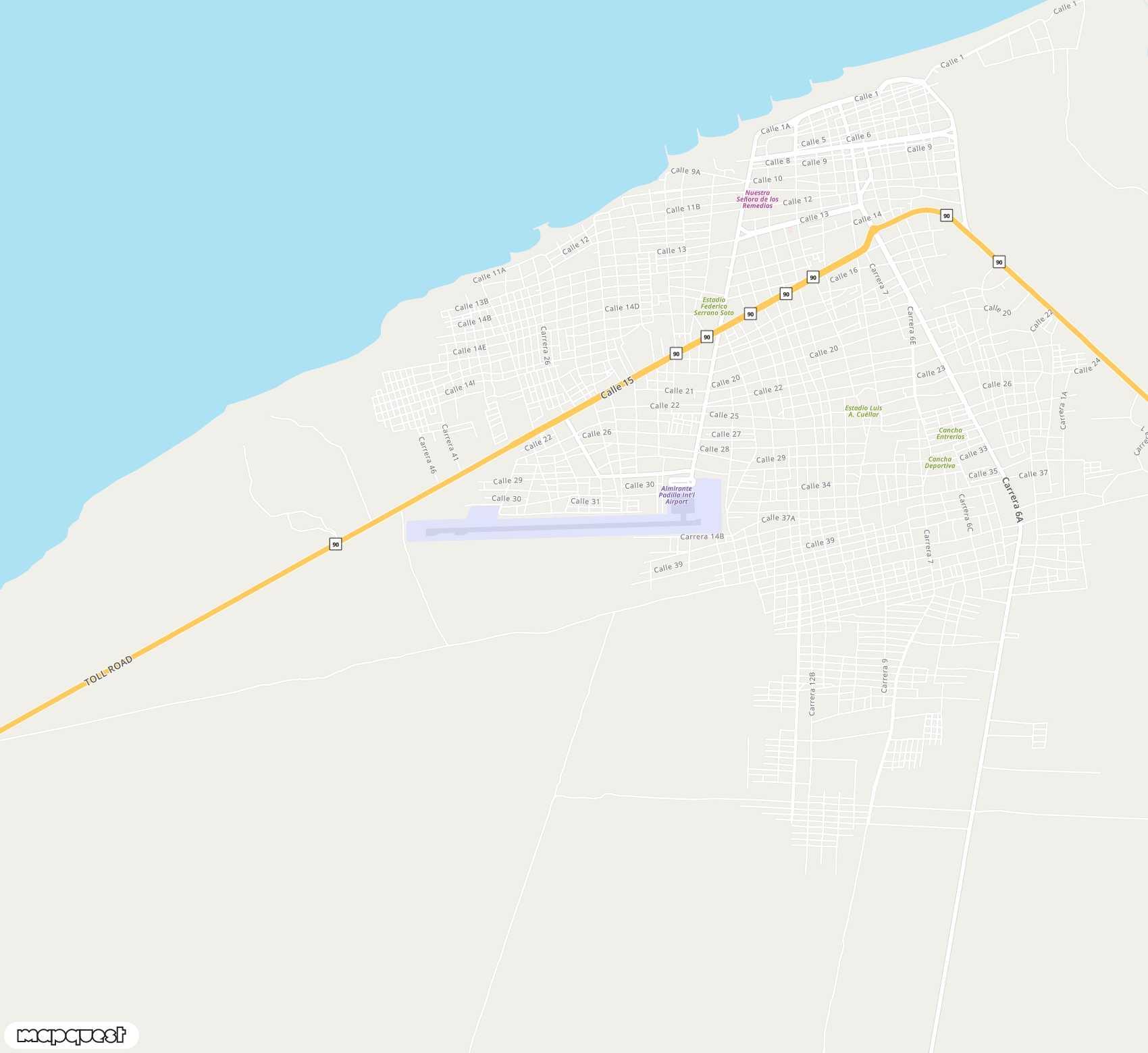 Carte de <span>Aéroport de </span>Almirante Padilla<span>(RCH)</span>