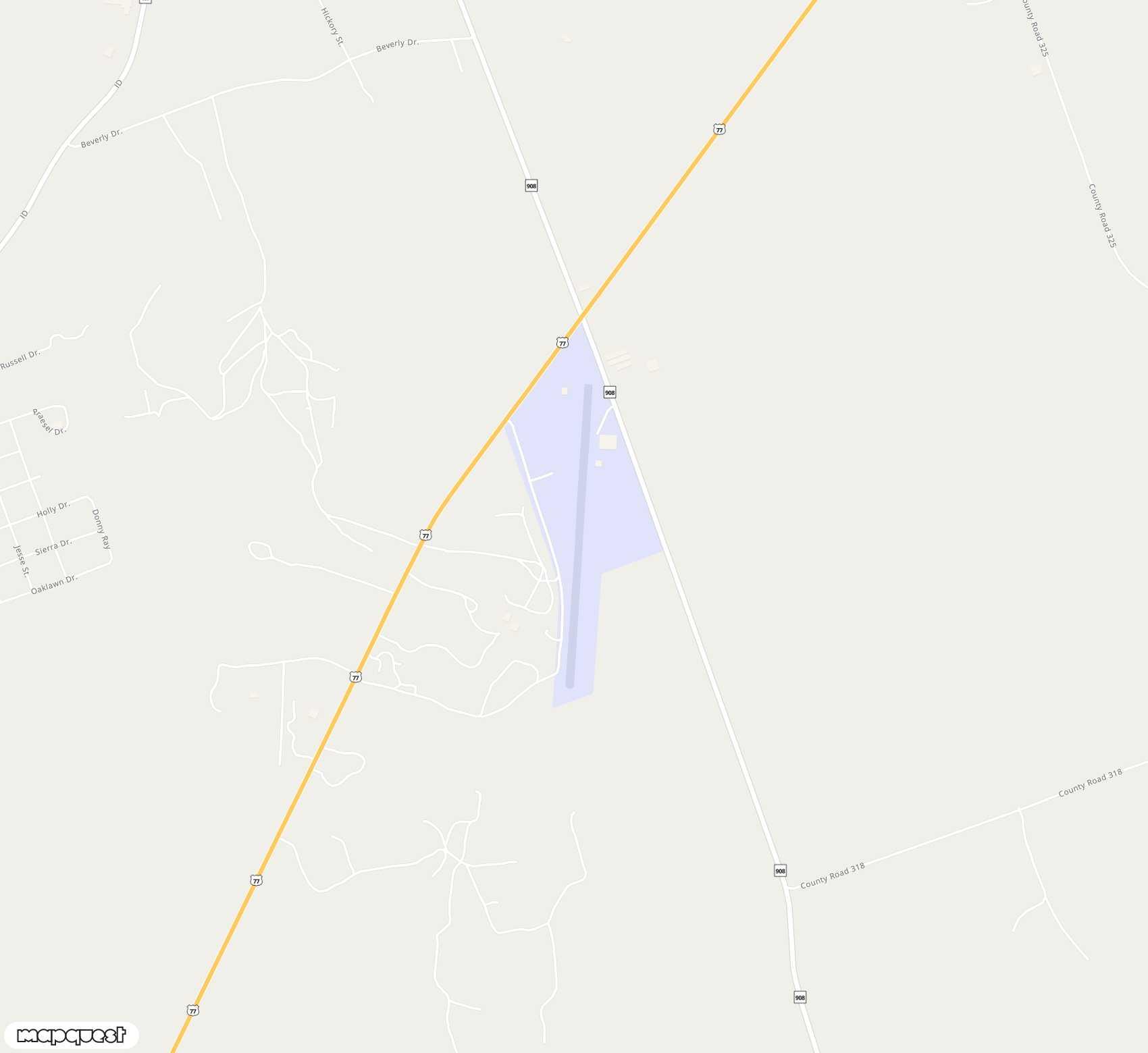 Carte de <span>Aérodrome de </span>H H Coffield Regional<span>(RCK)</span>