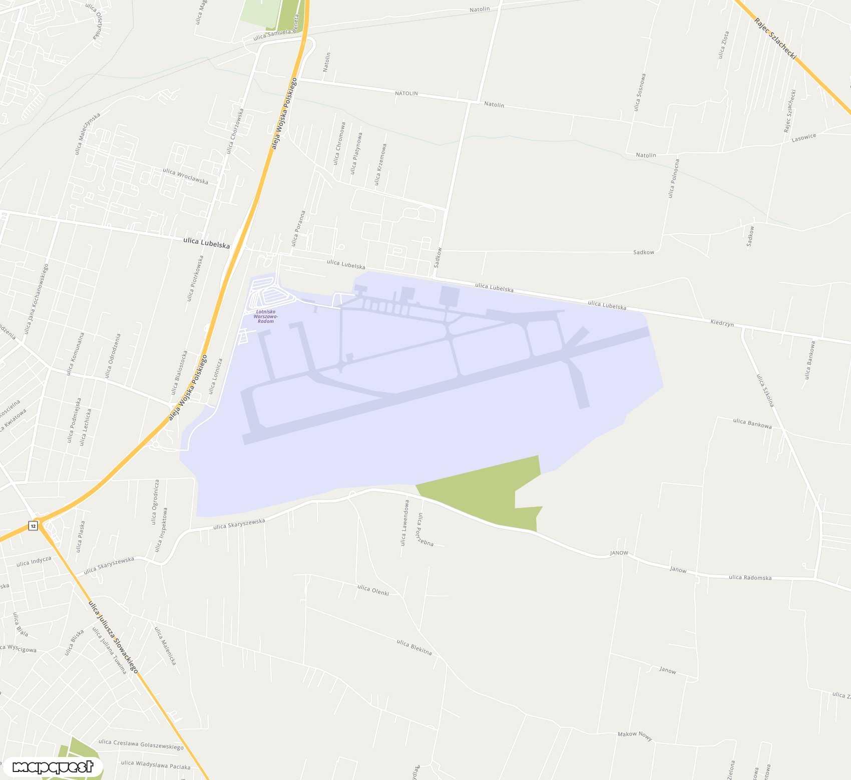 Carte de <span>Aéroport de </span>Radom<span>(RDO)</span>