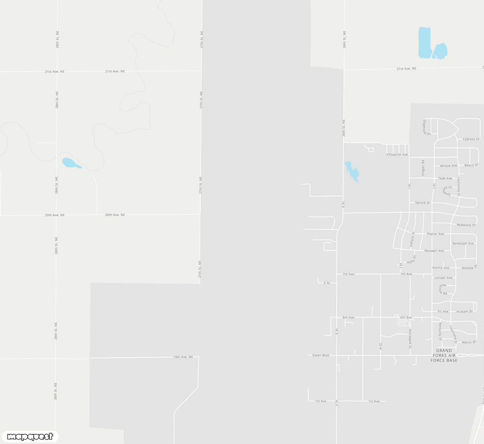Carte de Grand Forks Air Force Base <span>airport (RDR)</span>