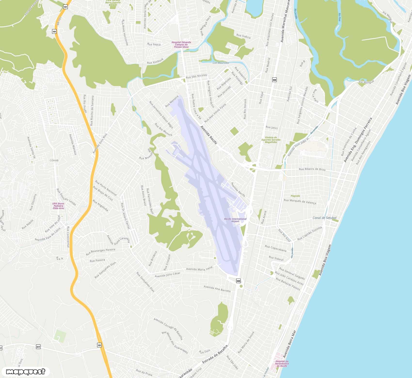 Carte de Recife/Guararapes - Gilberto Freyre <span>airport (REC)</span>