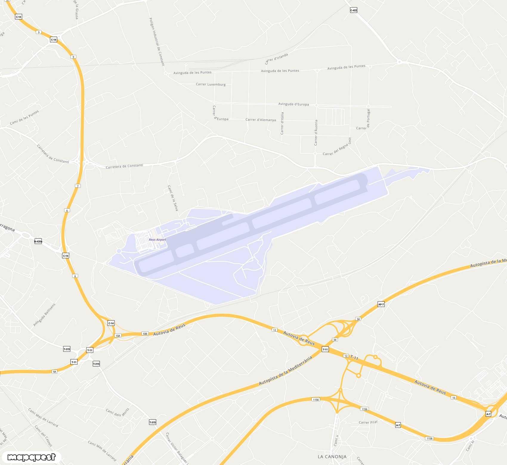 Carte de Reus <span>airport (REU)</span>