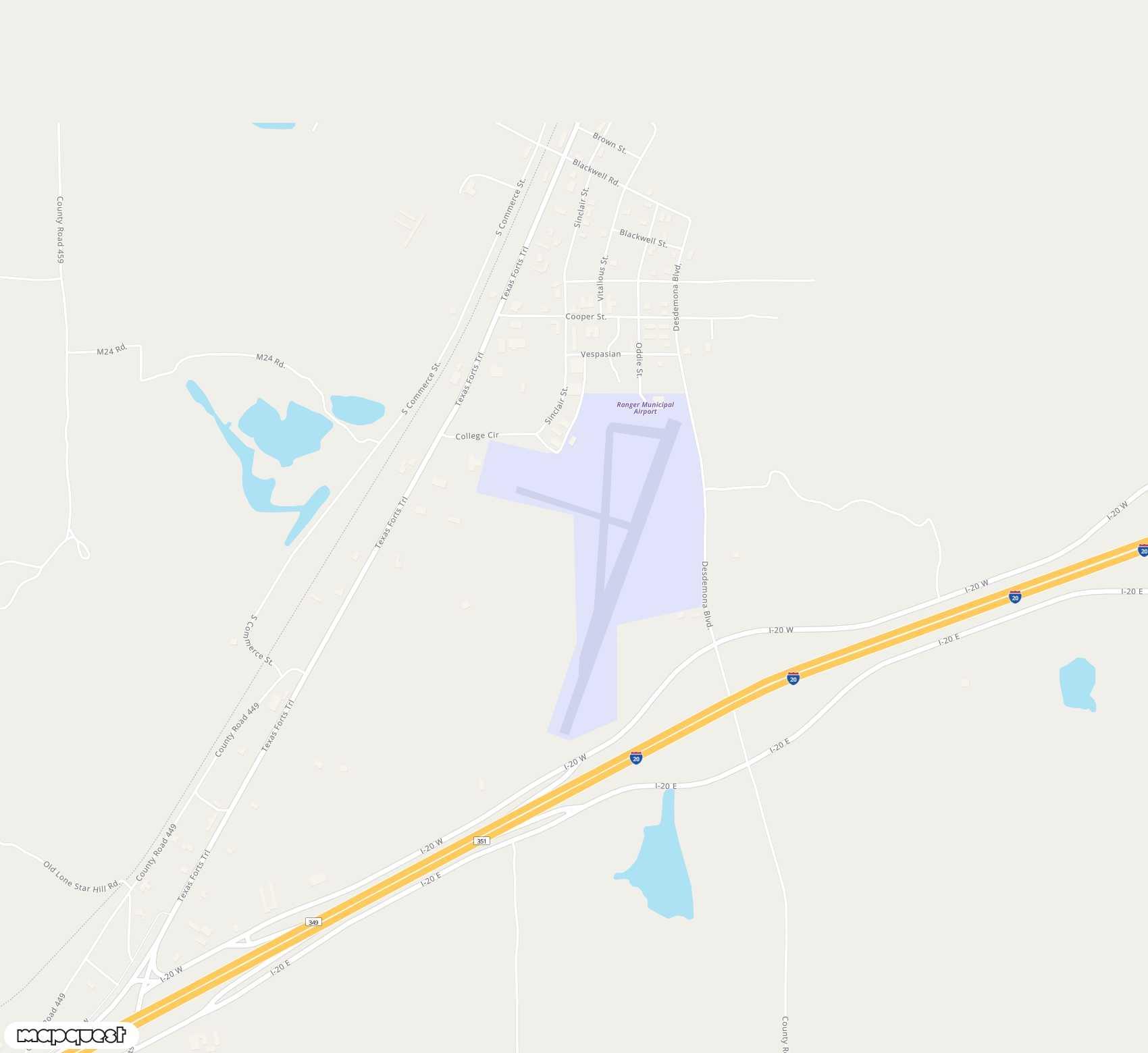 Carte de <span>Aérodrome de </span>Ranger Municipal<span>(RGR)</span>