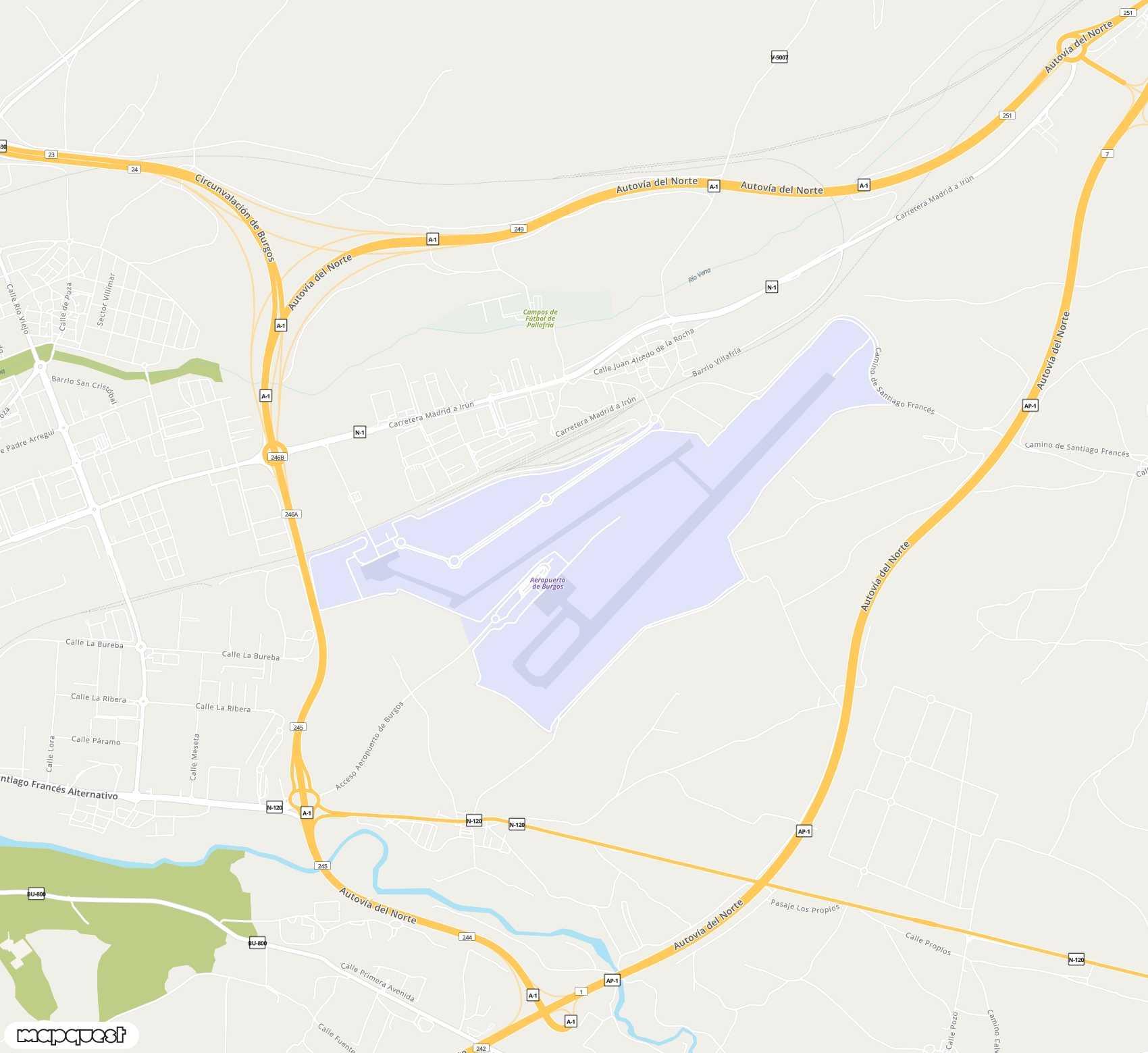 Carte de Burgos <span>airport (RGS)</span>