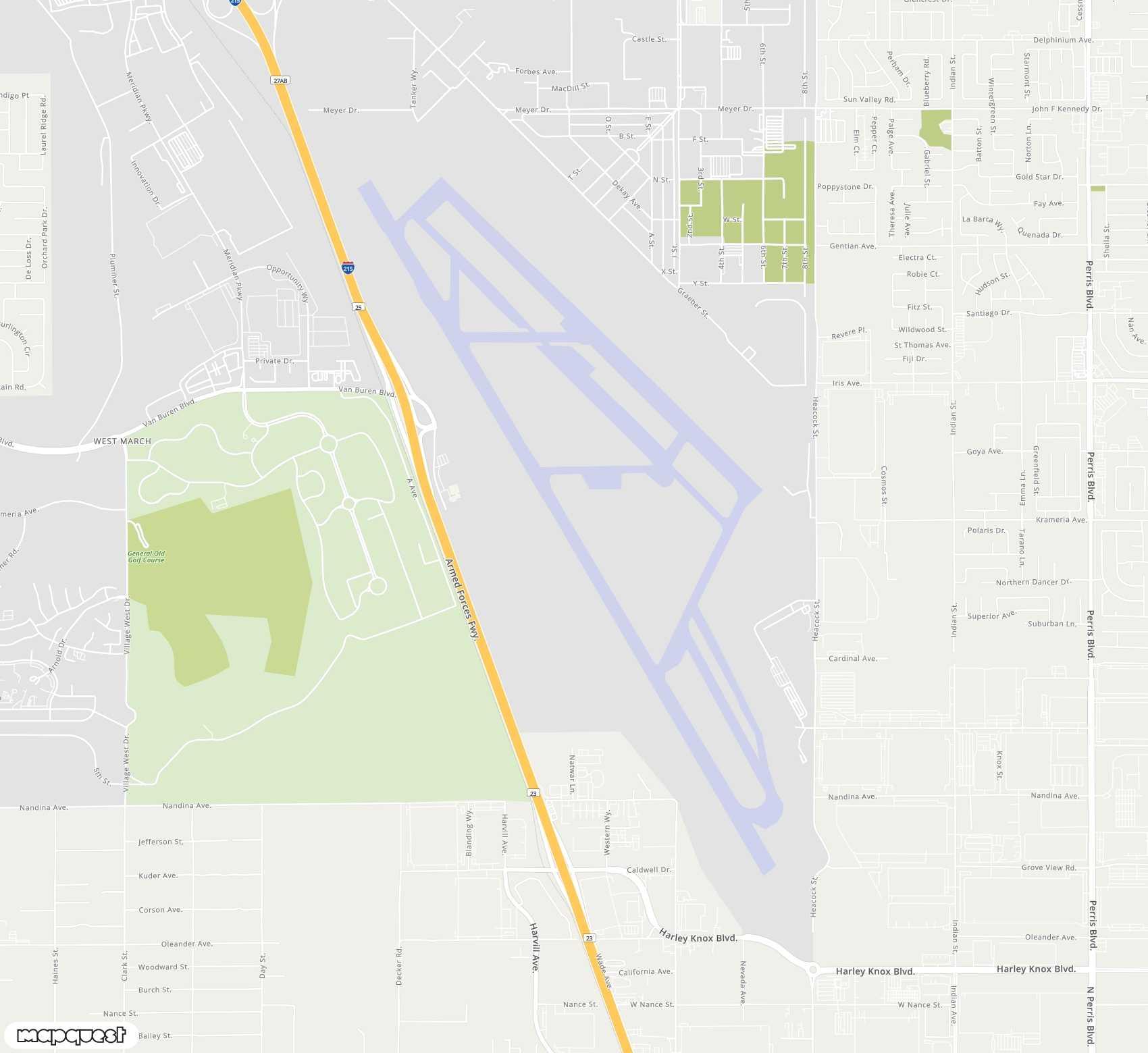 Carte de March Air Reserve Base <span>airport (RIV)</span>