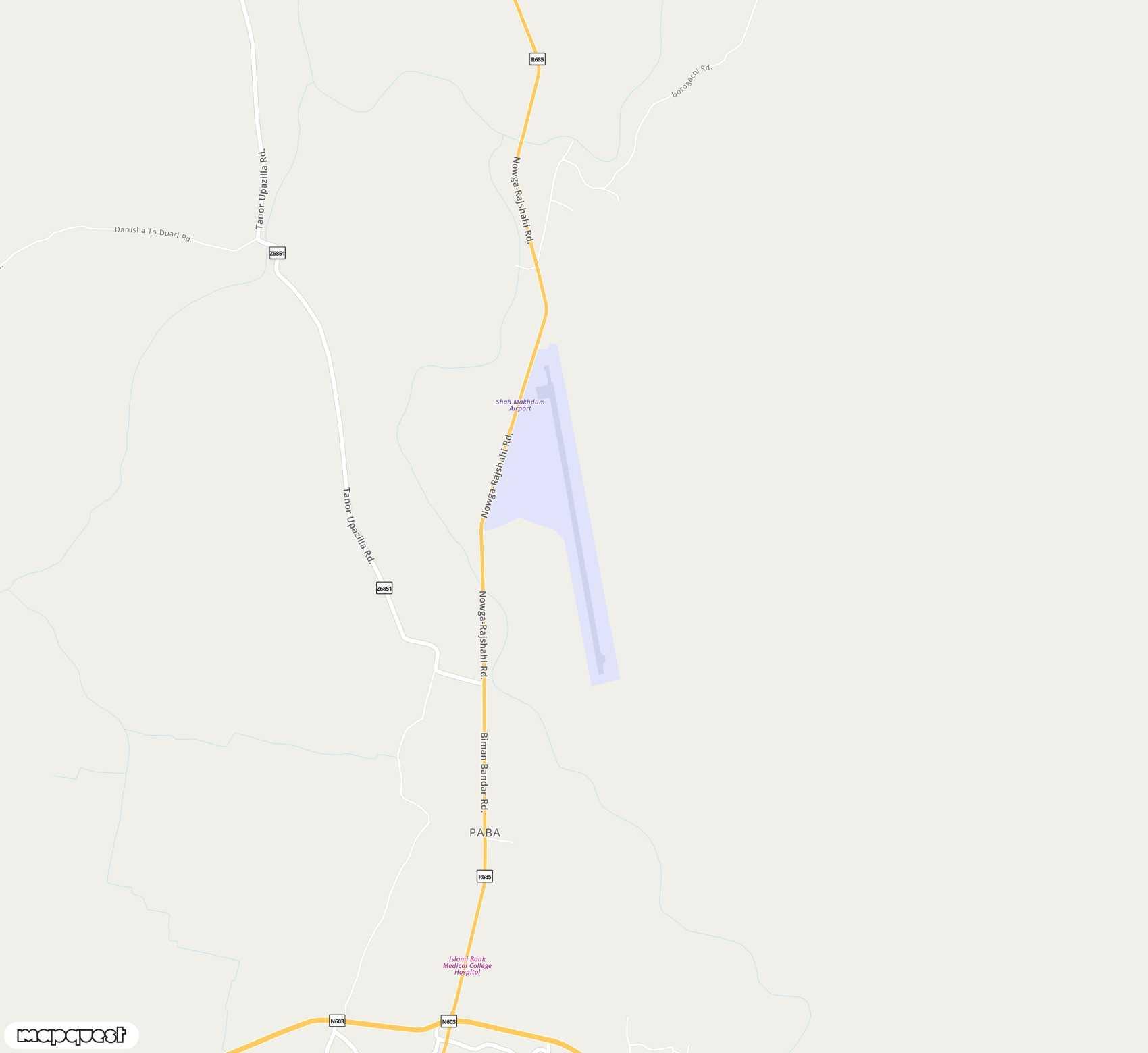 Carte de Shah Mokhdum <span>airport (RJH)</span>