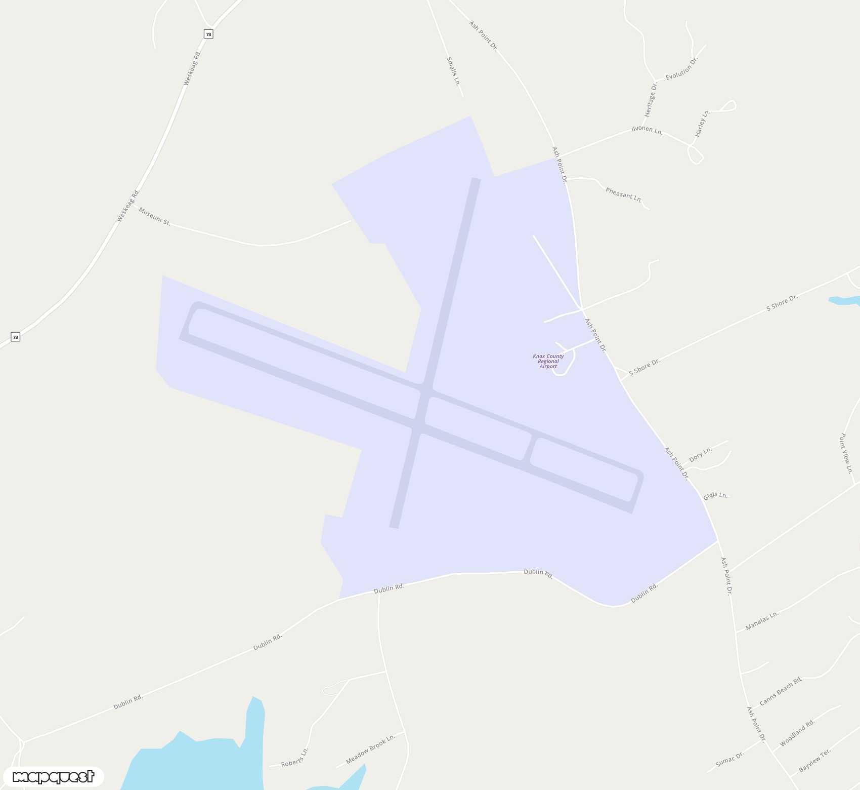 Carte de <span>Aérodrome de </span>Knox County Regional<span>(RKD)</span>