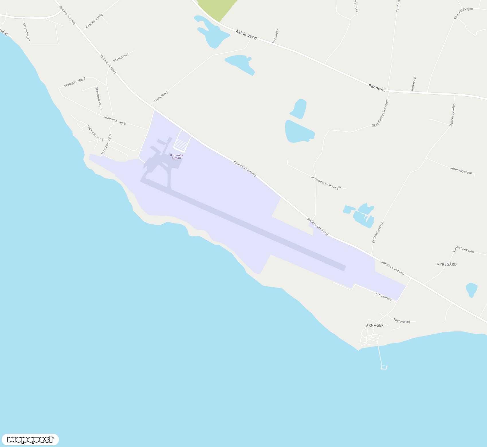 Carte de <span>Aéroport de </span>Bornholm<span>(RNN)</span>