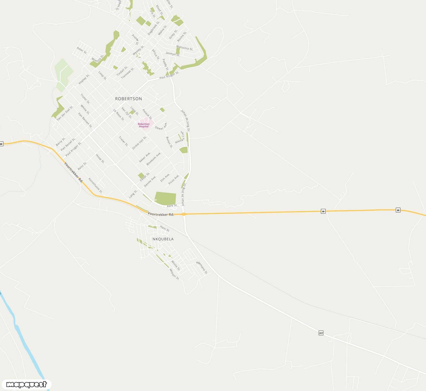 Carte de Robertson <span>airport (ROD)</span>