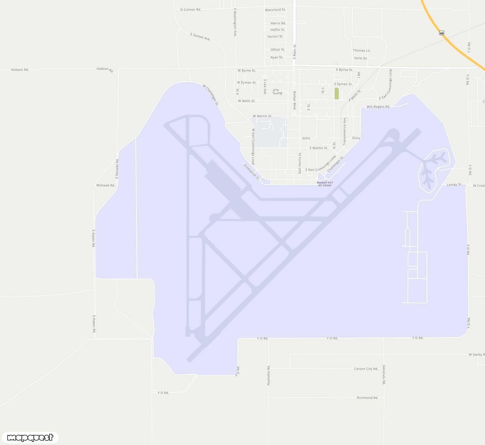 Carte de <span>Aéroport de </span>Roswell Air Center<span>(ROW)</span>