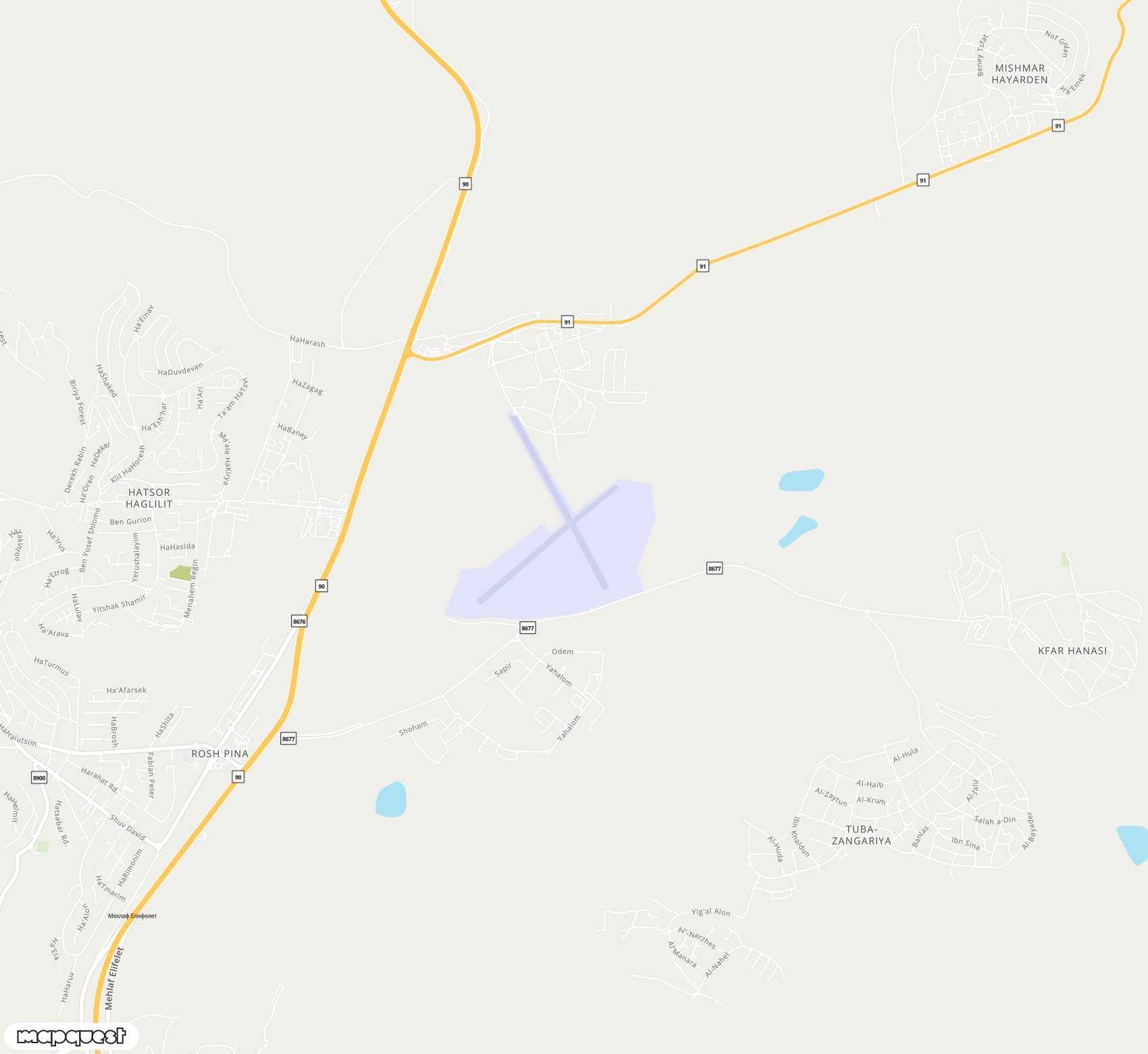 Carte de Ben Ya'akov <span>airport (RPN)</span>
