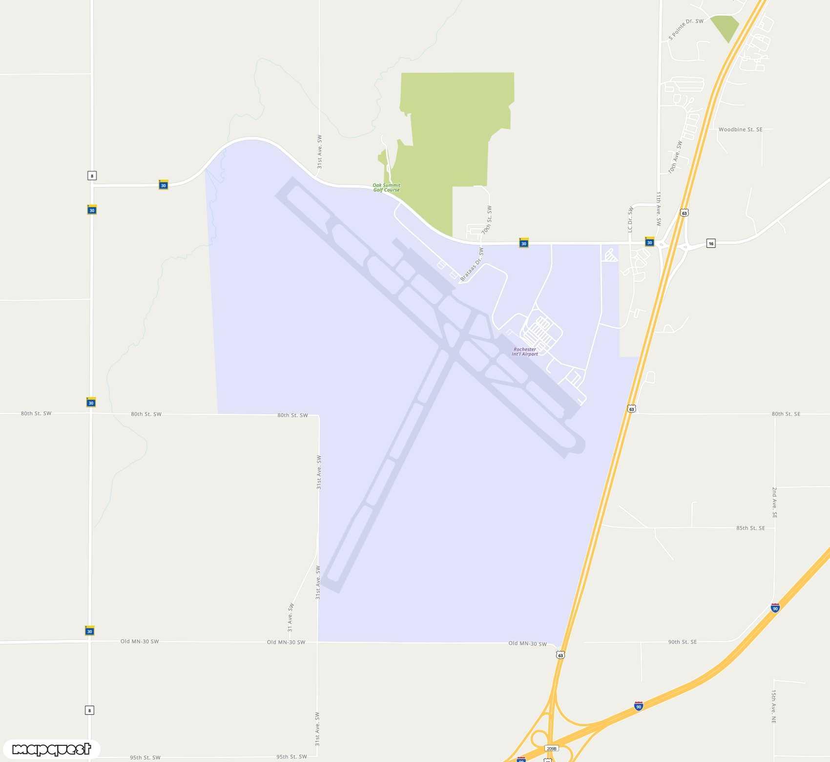 Carte de <span>Aéroport de </span>Rochester<span>(RST)</span>