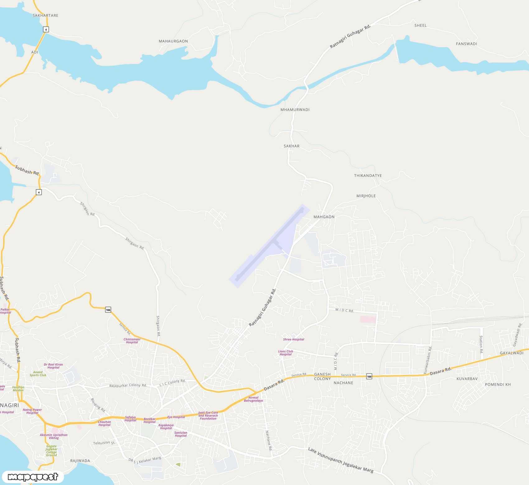 Carte de Ratnagiri <span>airport (RTC)</span>