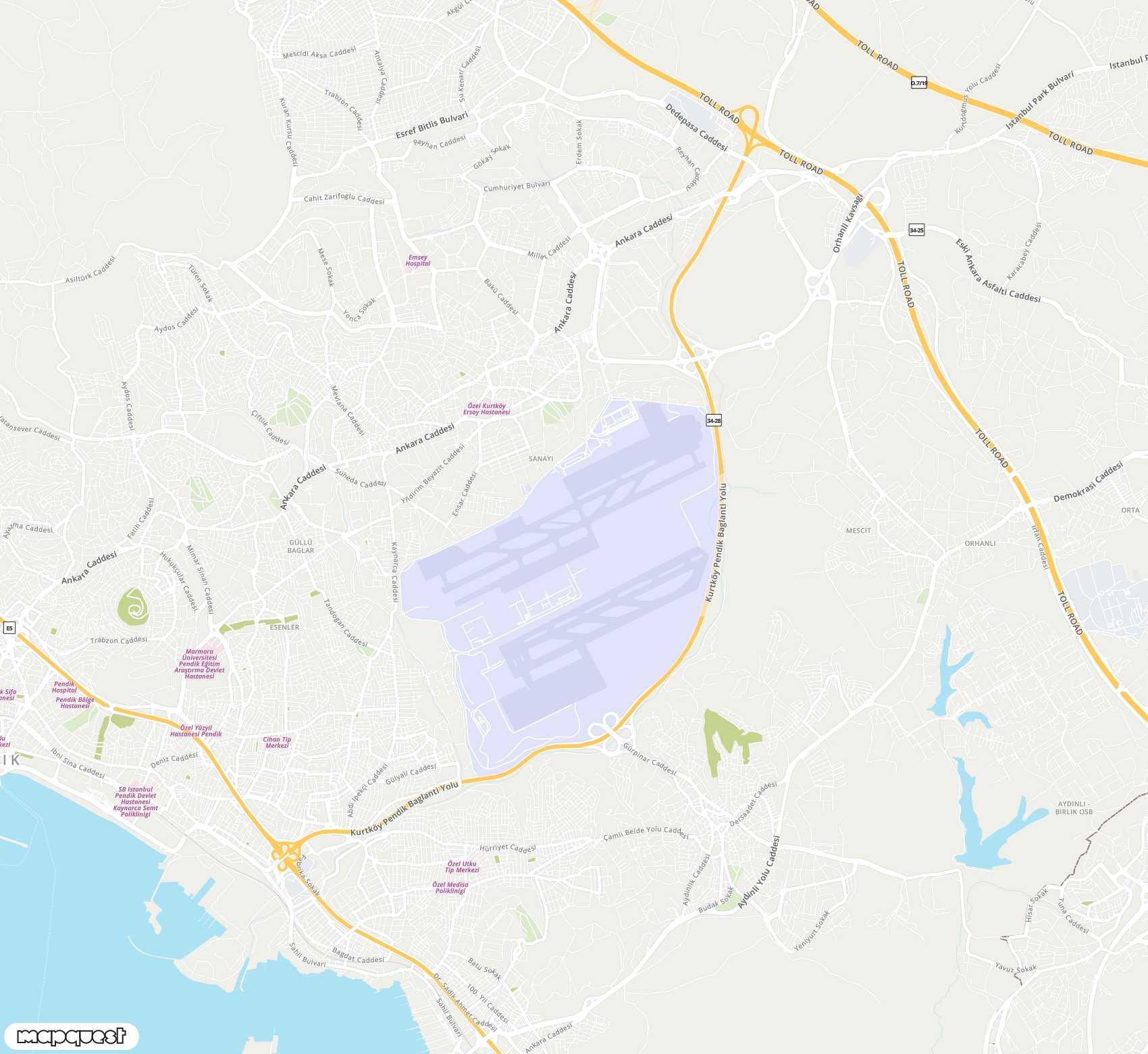 Carte de Istanbul Sabiha Gökçen <span>international airport (SAW)</span>