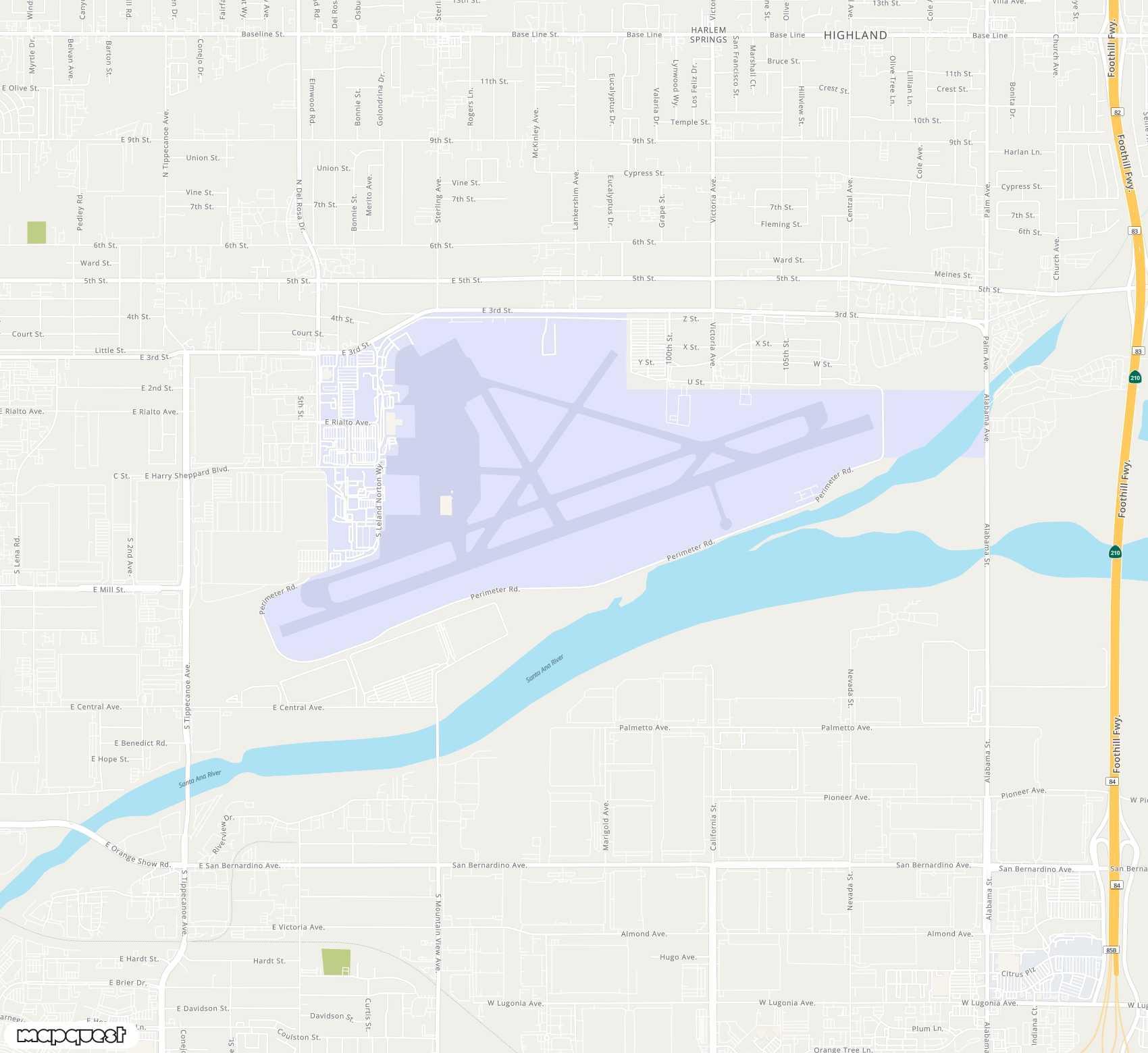 Carte de <span>Aéroport de </span>San Bernardino<span>(SBD)</span>