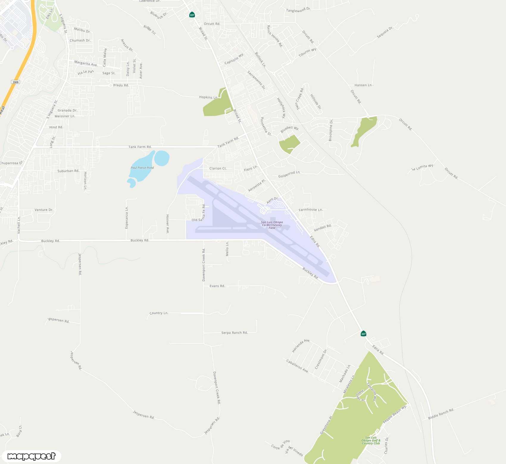 Carte de <span>Aéroport de </span>San Luis County Regional<span>(SBP)</span>