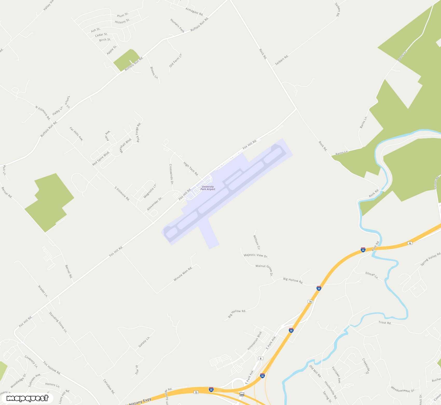 Carte de University Park <span>airport (SCE)</span>