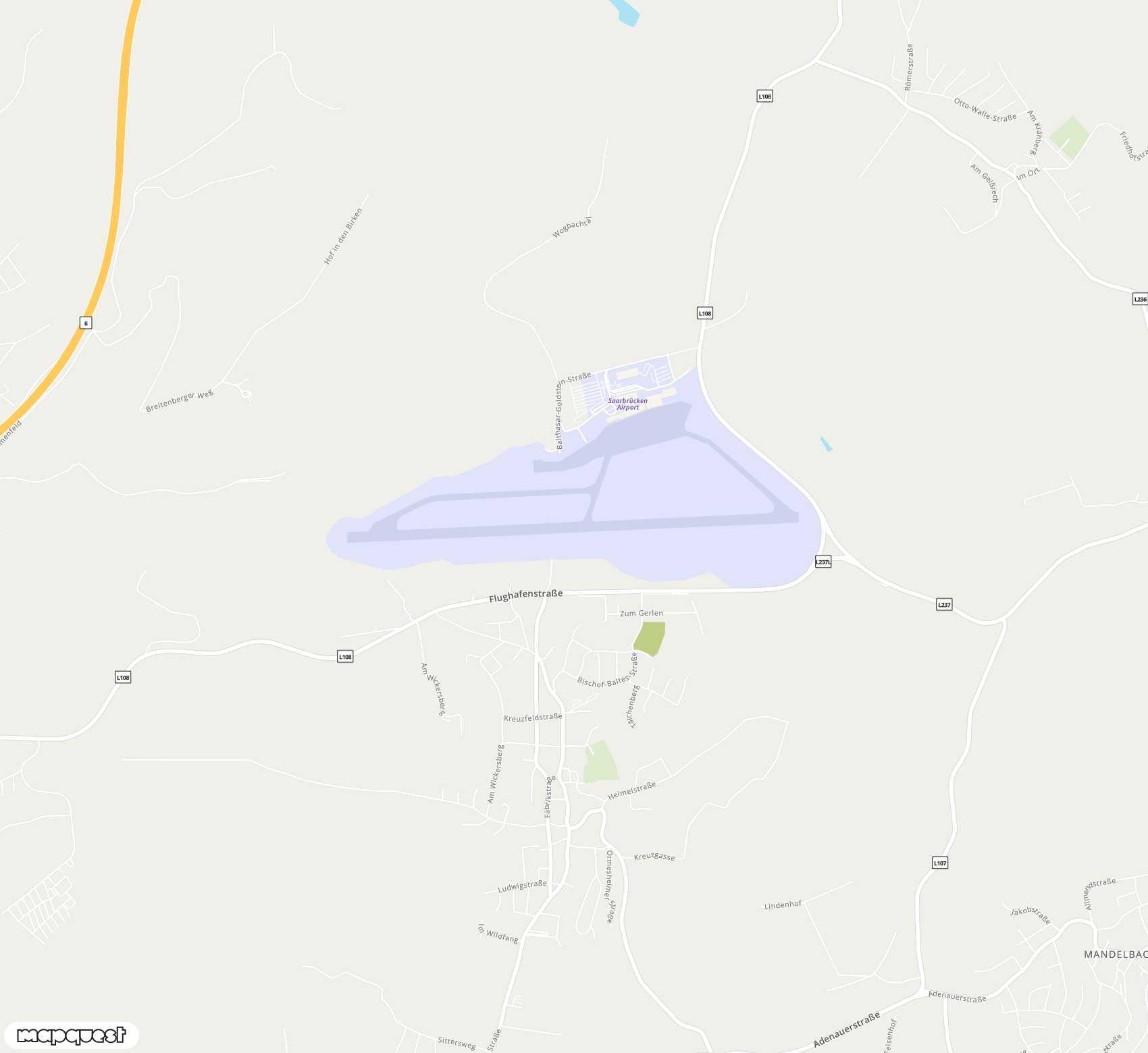 Carte de Saarbrücken <span>airport (SCN)</span>