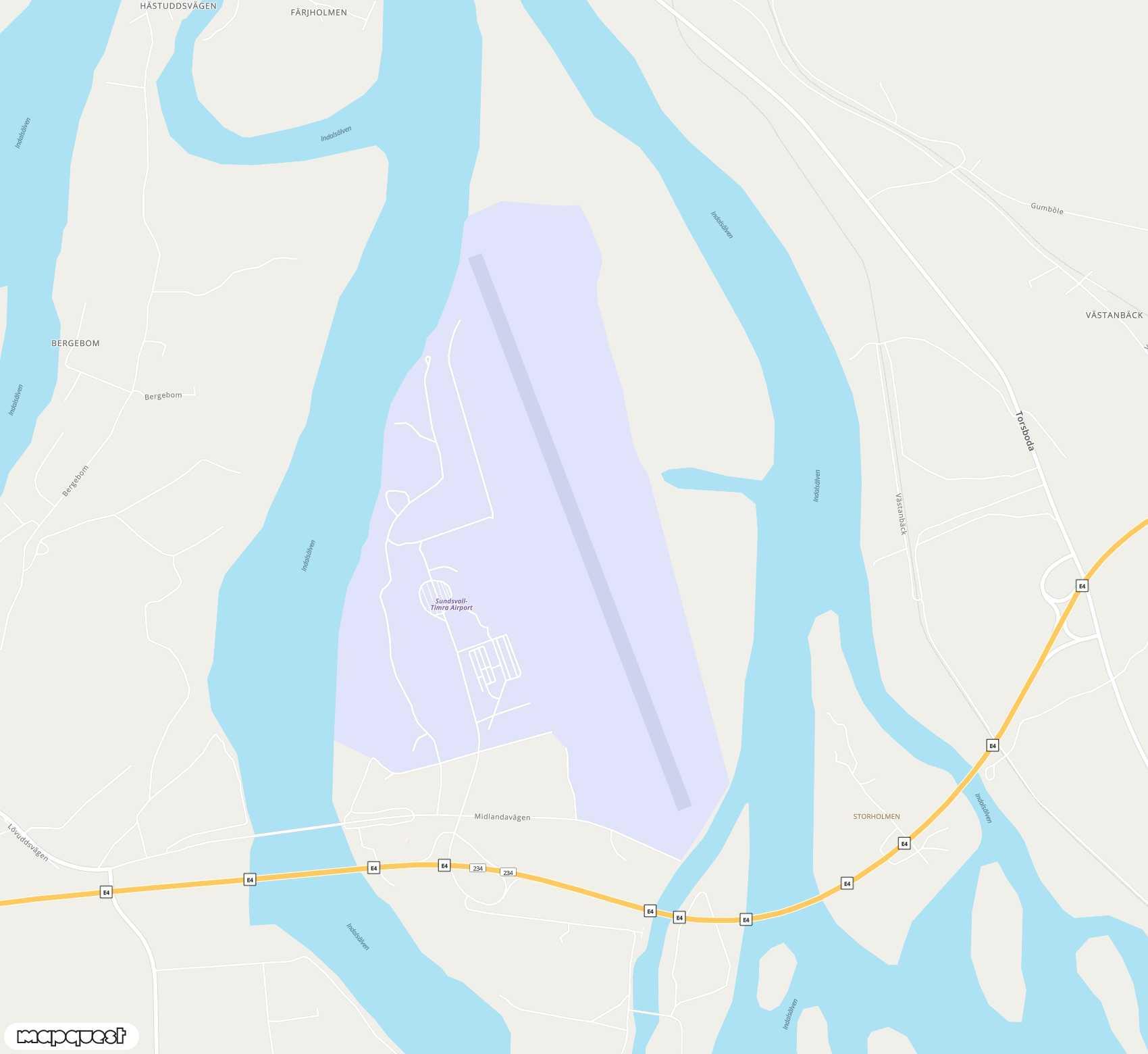 Carte de Sundsvall-Härnösand <span>airport (SDL)</span>