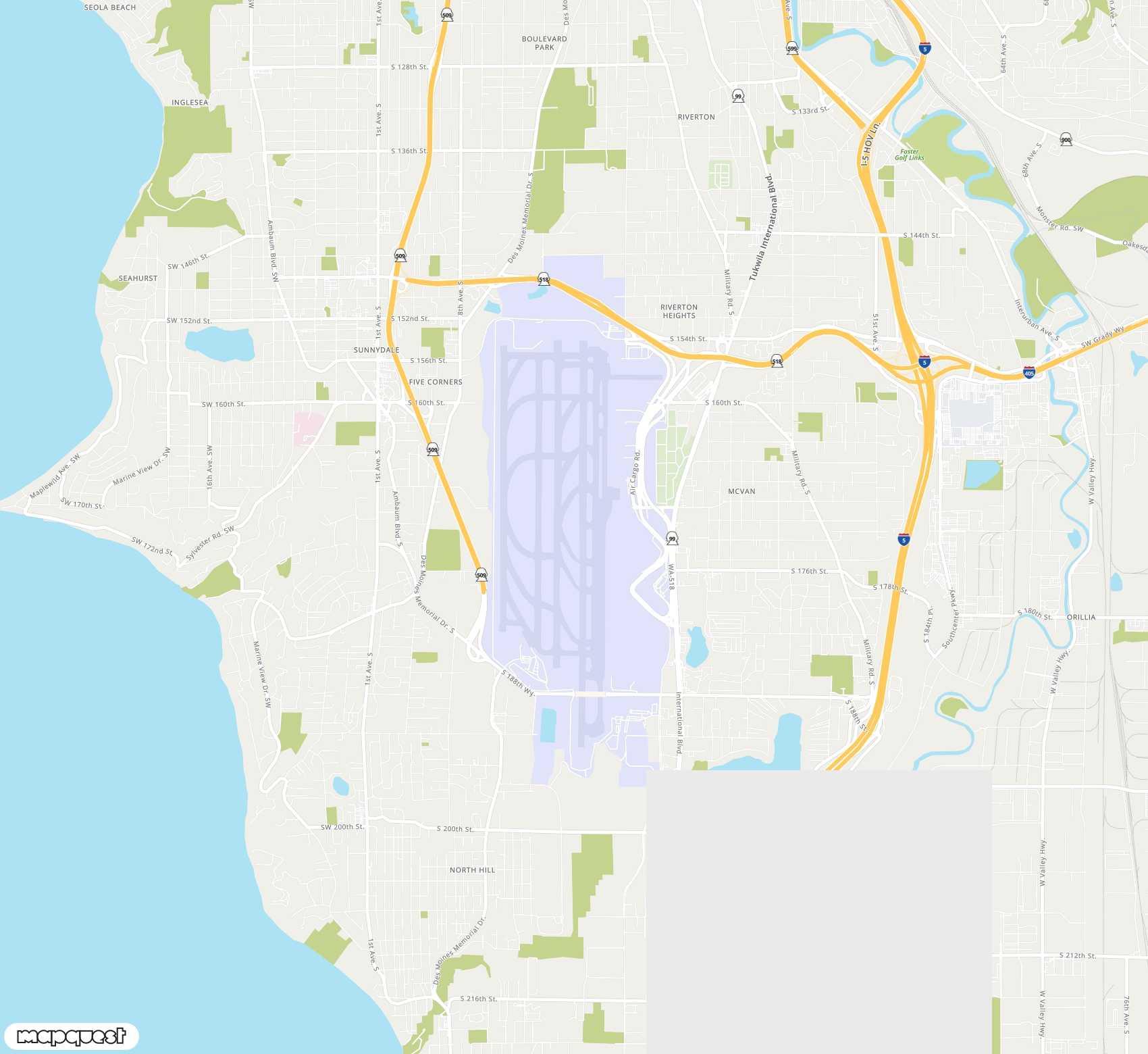 Carte de Seattle Tacoma <span>international airport (SEA)</span>
