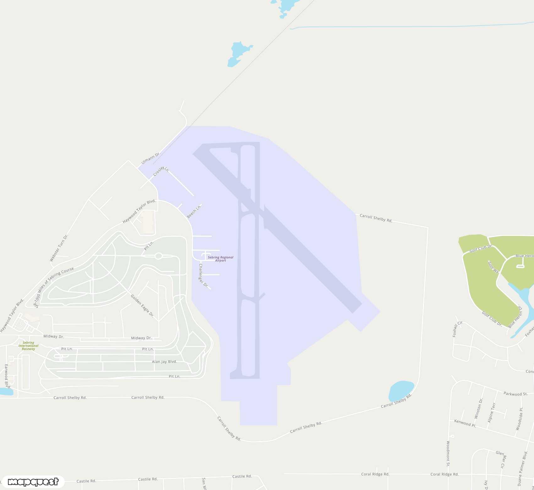 Carte de <span>Aérodrome de </span>Sebring Regional<span>(SEF)</span>