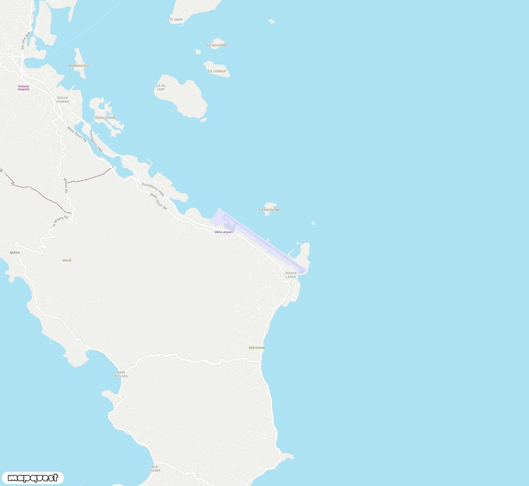 Carte de Seychelles <span>international airport (SEZ)</span>