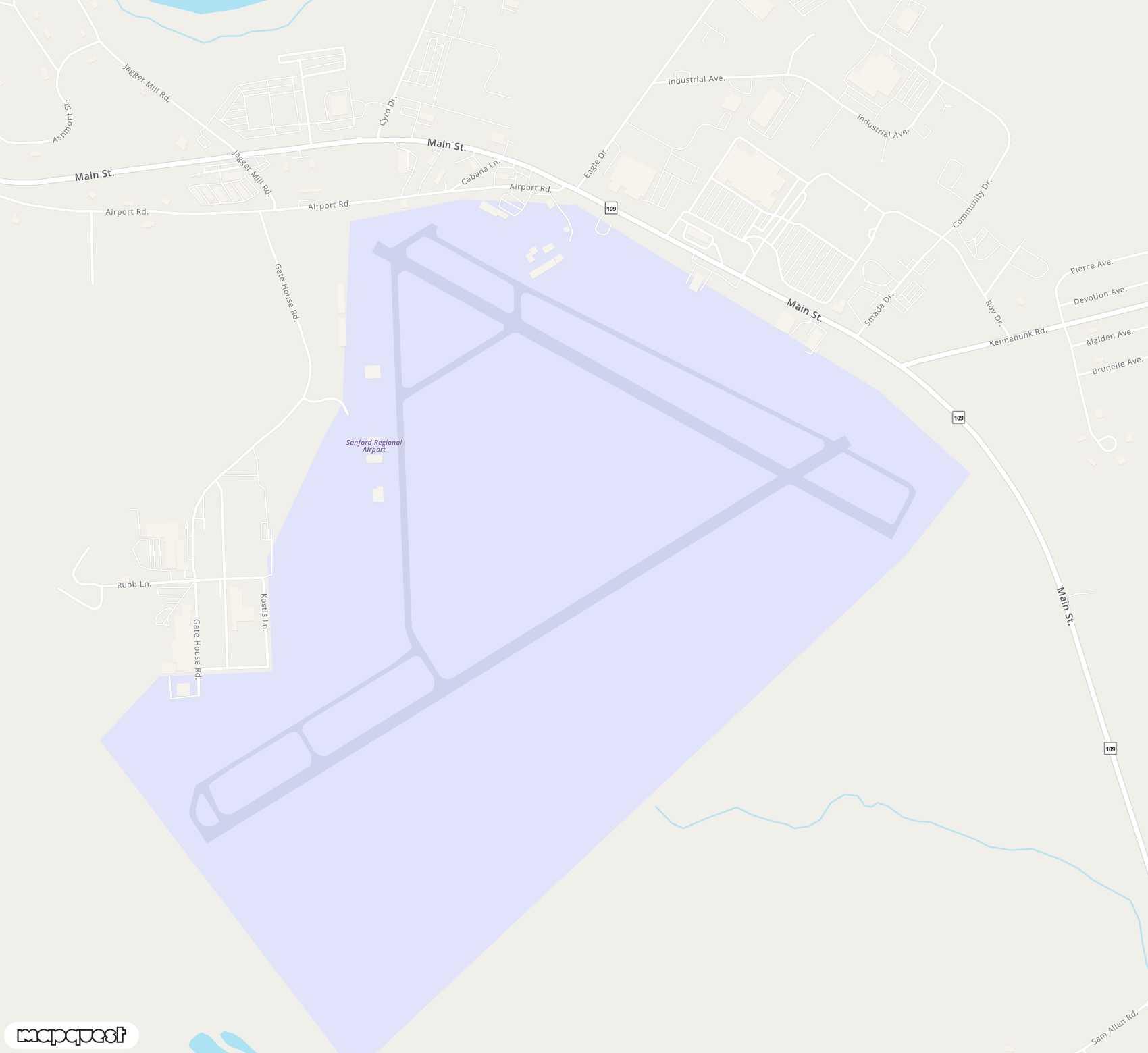 Carte de <span>Aérodrome de </span>Sanford Seacoast Regional<span>(SFM)</span>