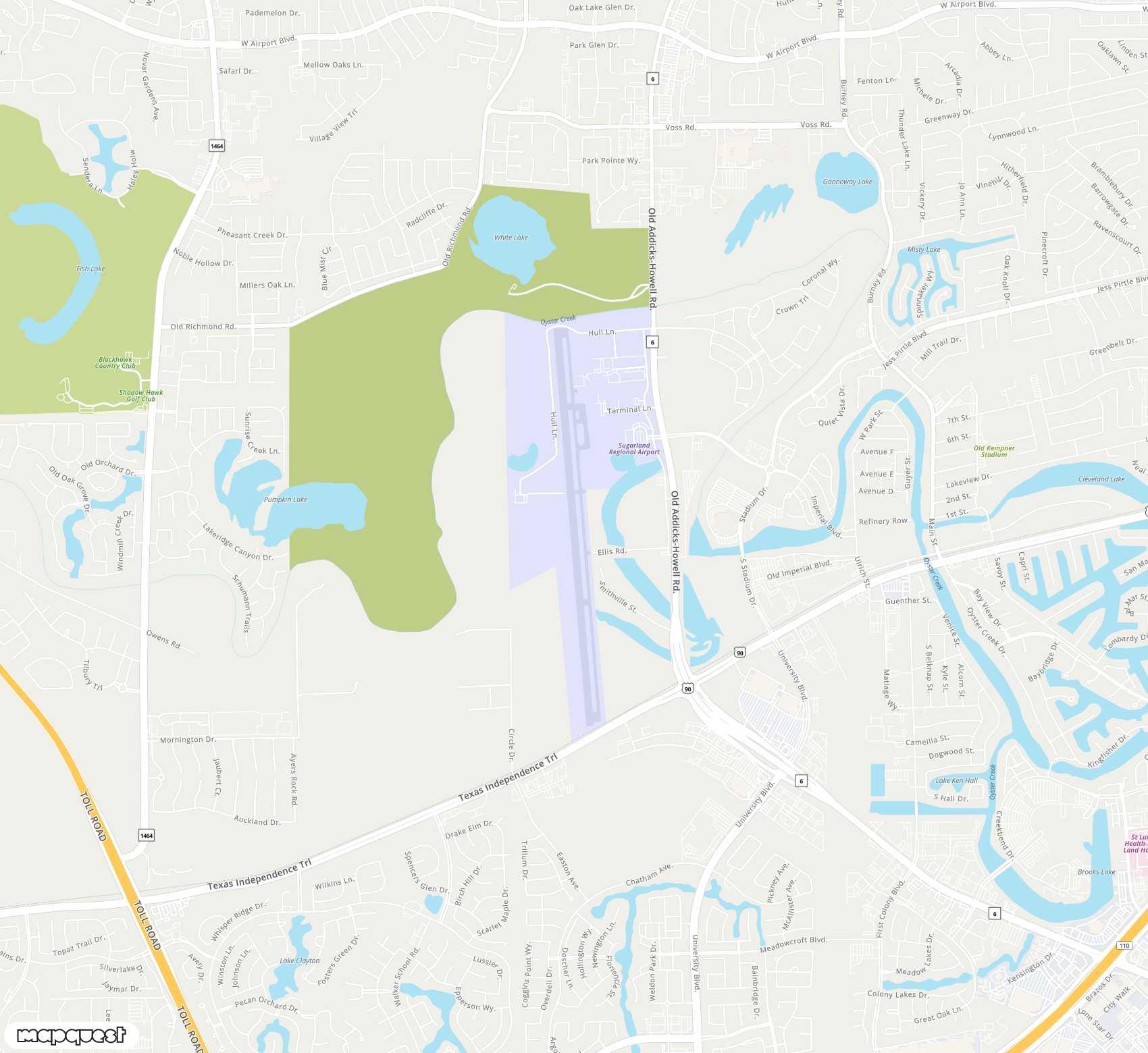 Carte de <span>Aéroport de </span>Sugar Land Regional<span>(SGR)</span>