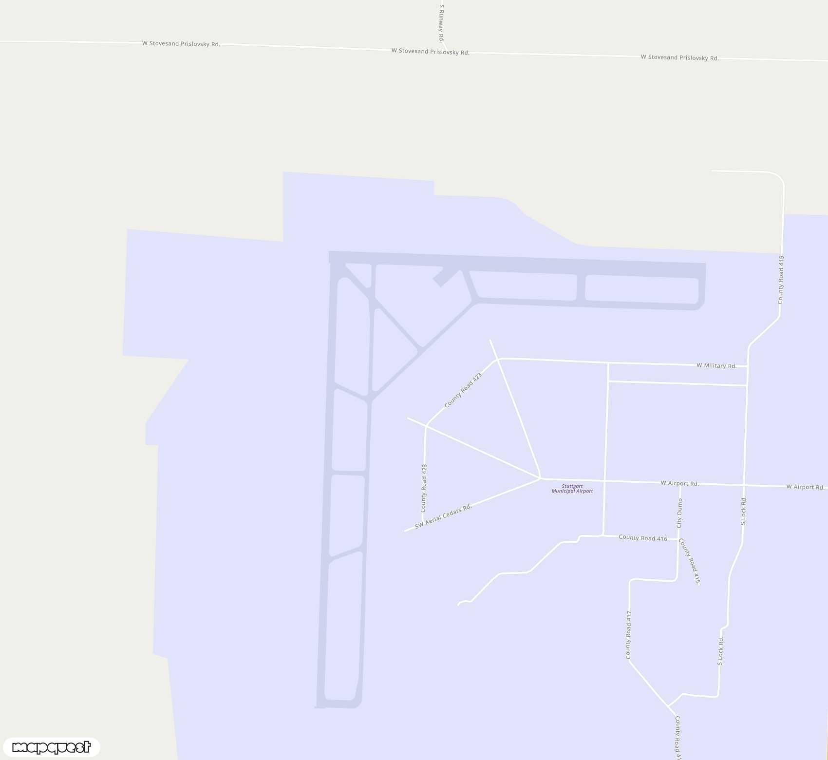 Carte de <span>Aérodrome de </span>Stuttgart Municipal / Carl Humphrey Field<span>(SGT)</span>
